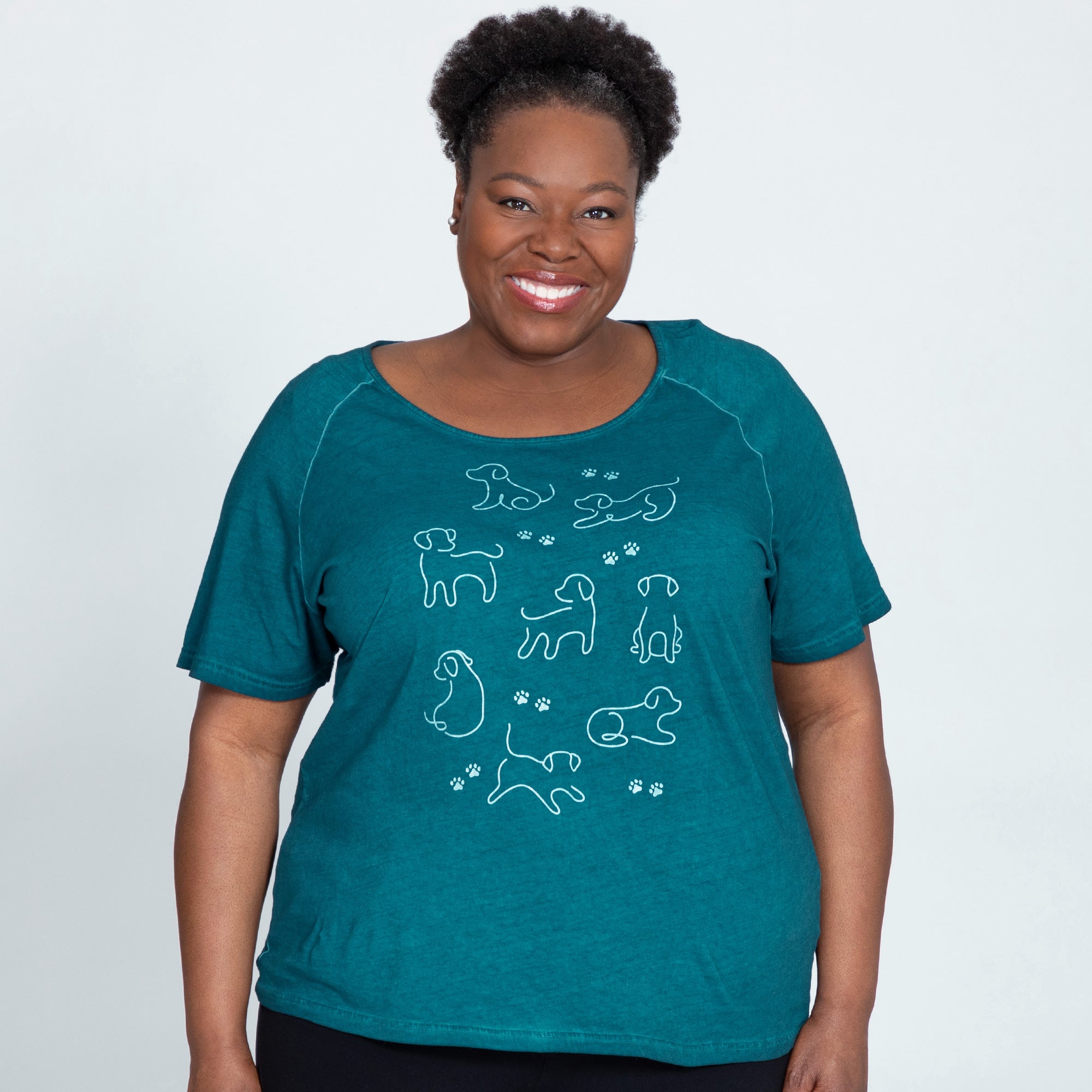 Pet Silhouette Acid Wash Tee、mySite、camillekostekn