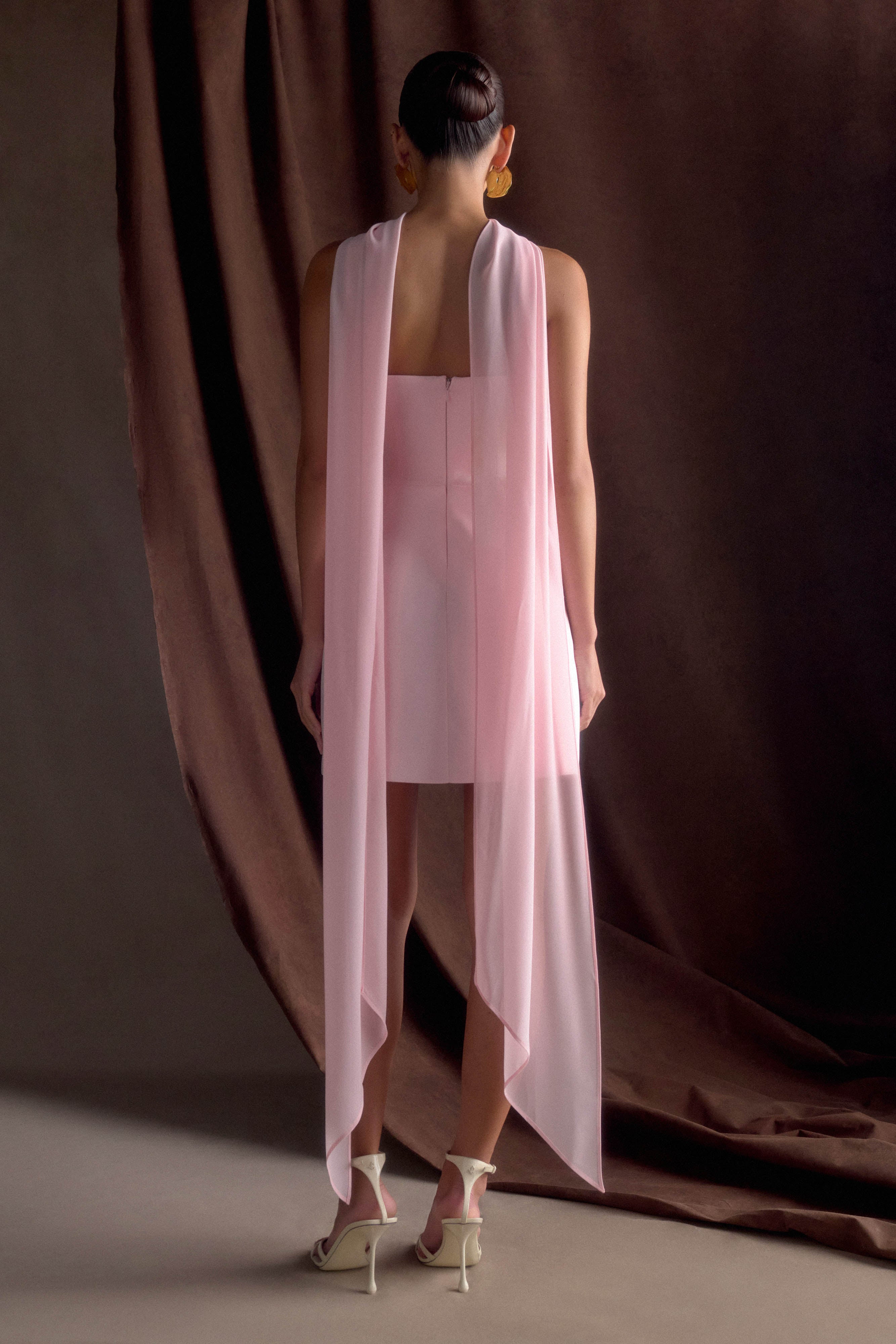 Orellia Strapless Suiting Mini Dress - Soft Pink、mySite、solidvoid