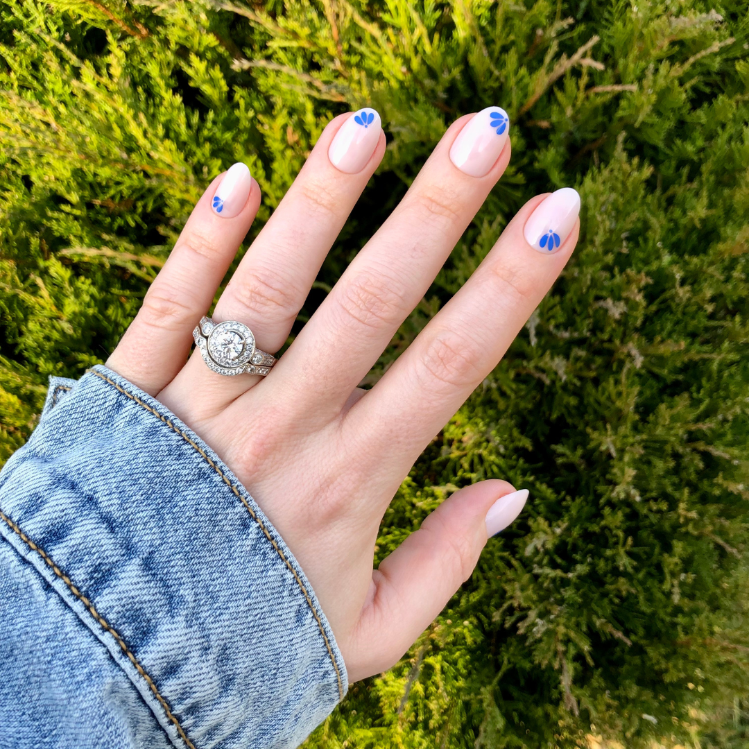 Forget Me Not - Press-On | Short | Almond、mySite、solidvoid