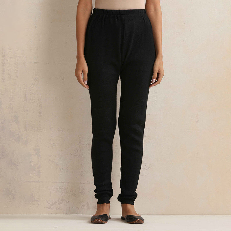 Woolen Solid Leggings For Women | Black、mySite、camillekostekn