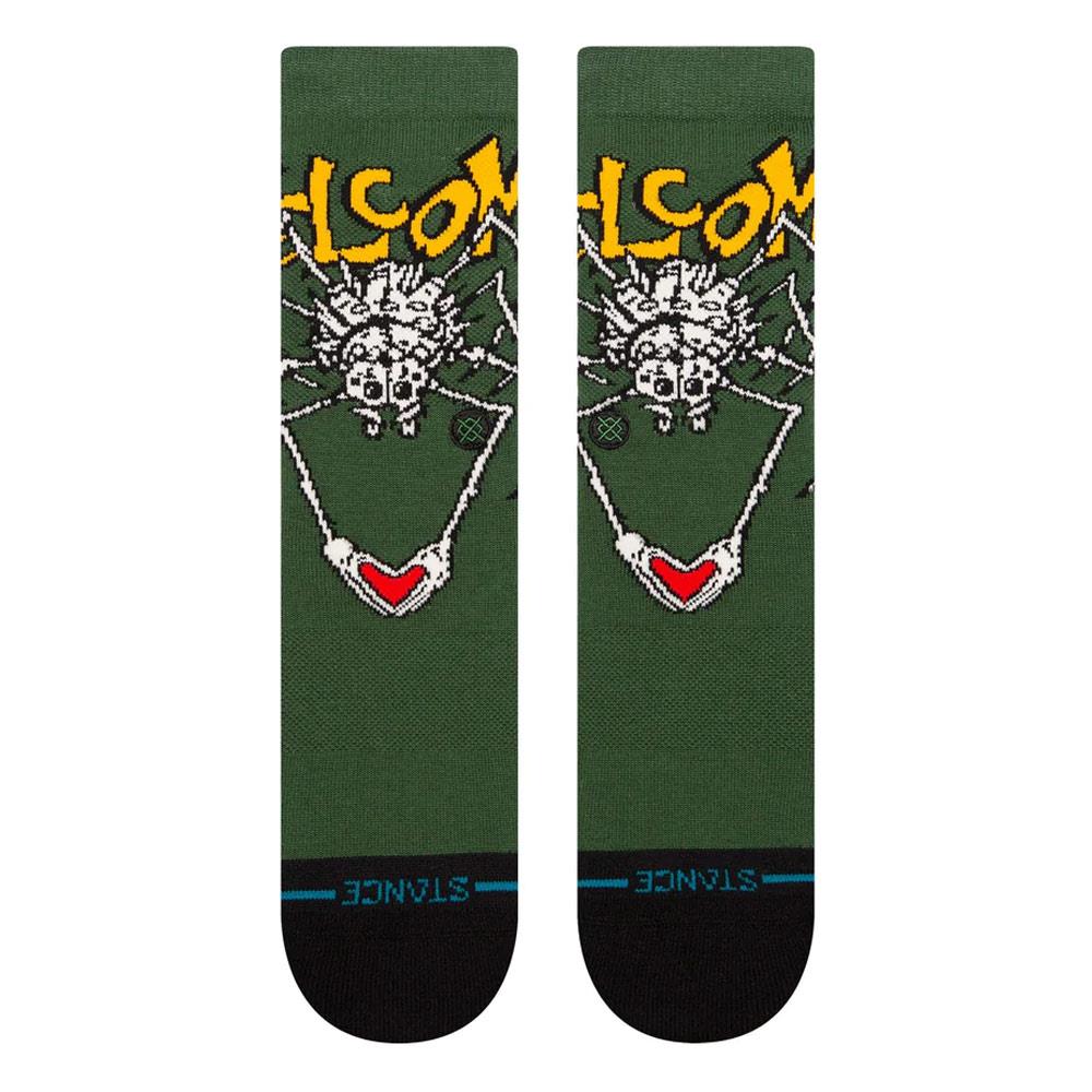  Stance Welcome Wilbur Crew Socks - Green - Large、mySite、merchandisen