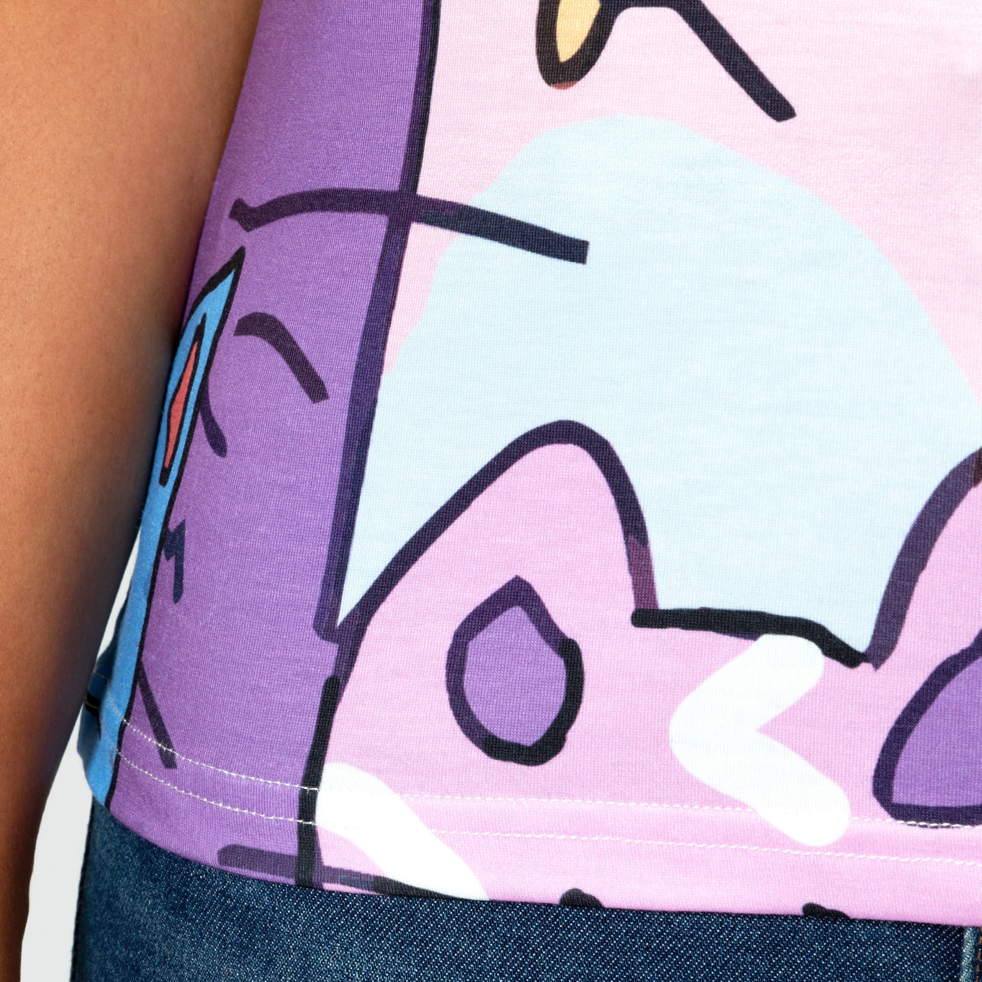 Artsy Cats Sublimation V-Neck Tee、mySite、camillekostekn