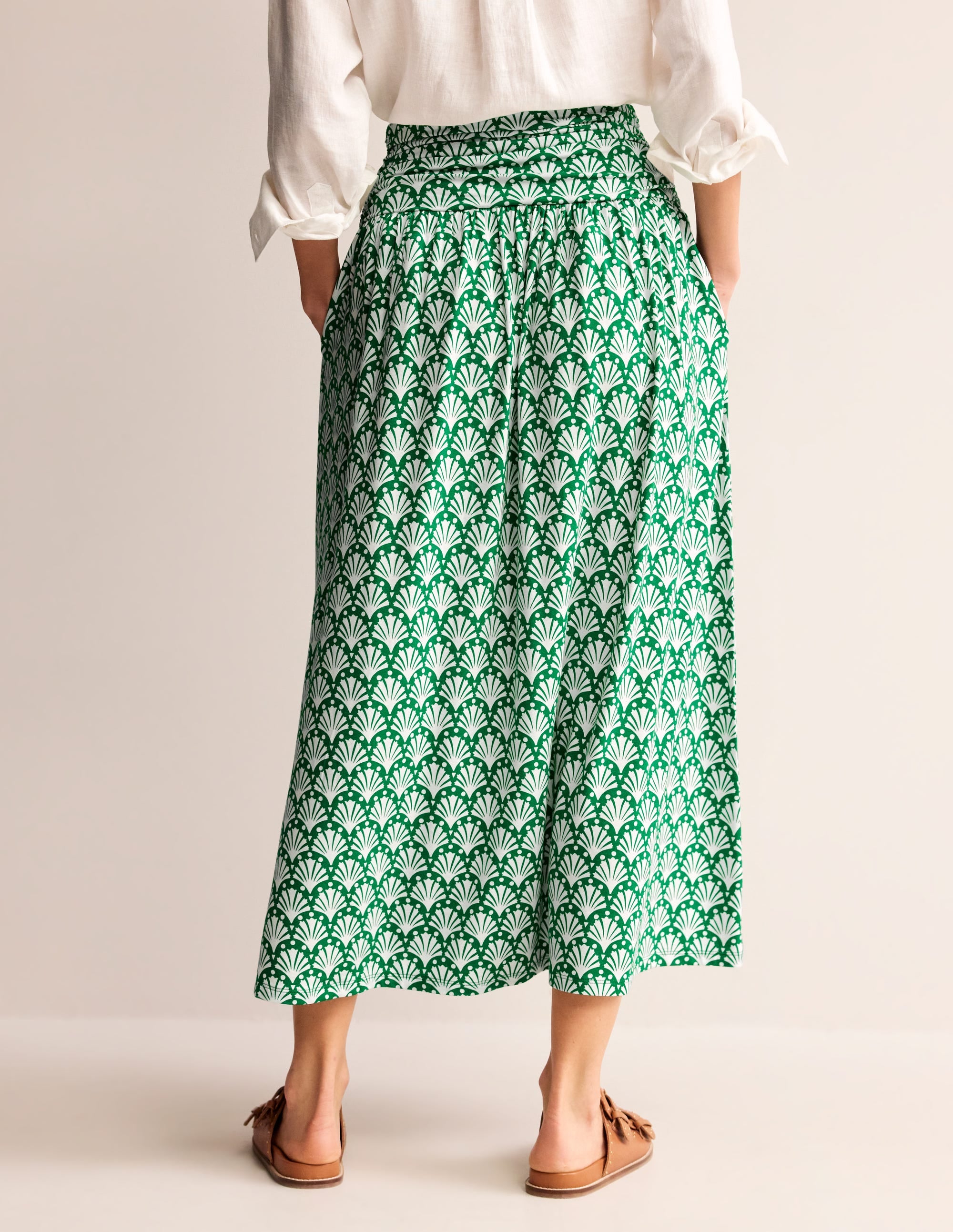  Rosaline Jersey Skirt-Green Tambourine, Shells、mySite、ashleygrahame