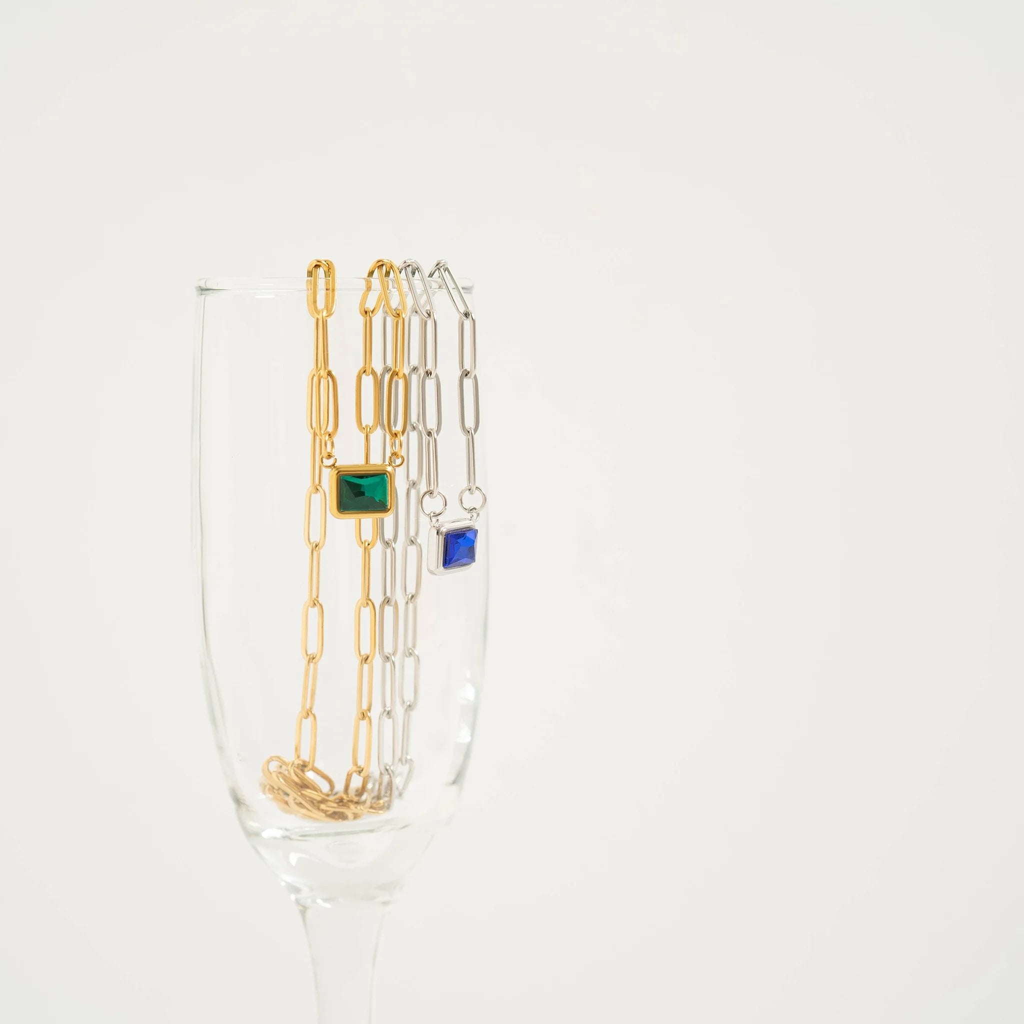 Stainless Steel Paperclip Connector Chain Necklace / CHN0081、mySite、dreamappss