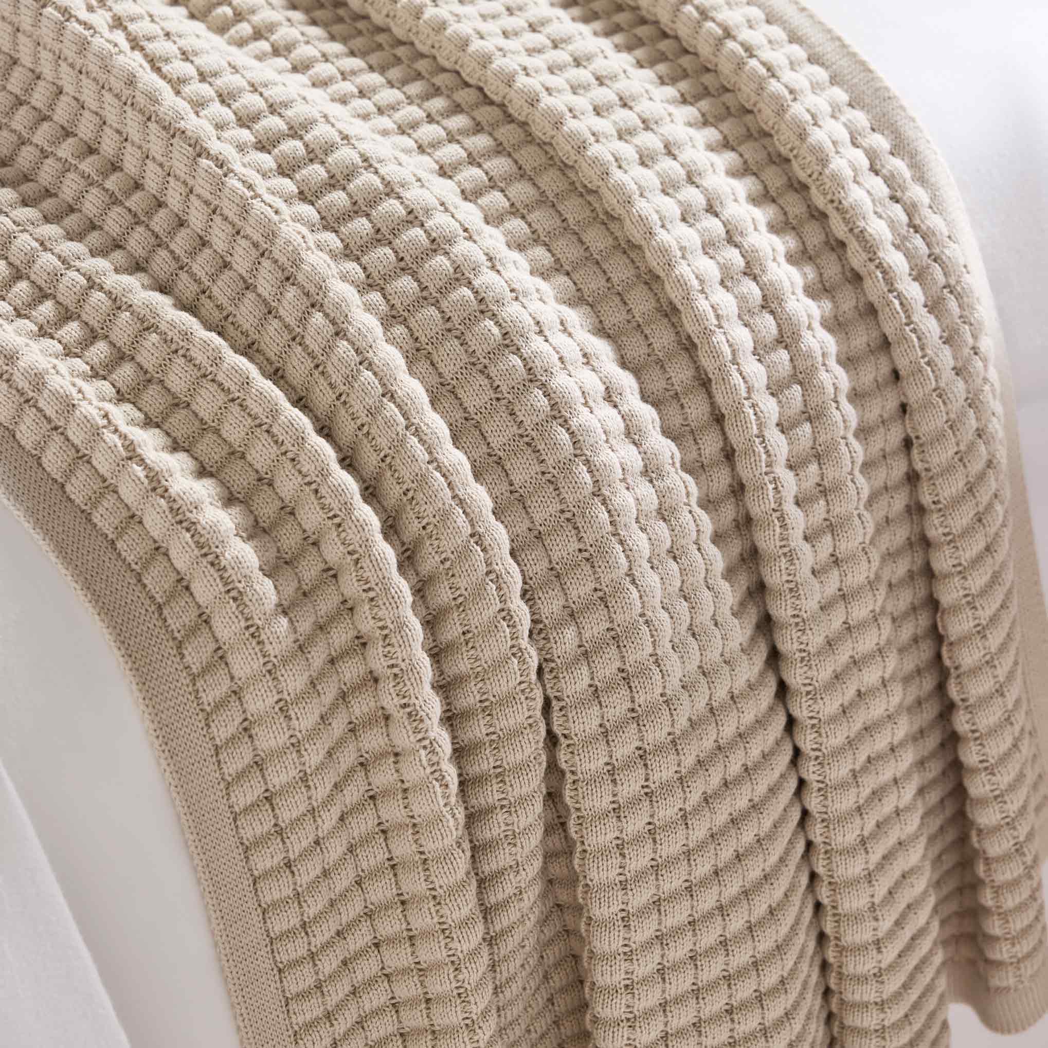  Grid Knit Cotton Throw Blanket、mySite、sugarbowlscore