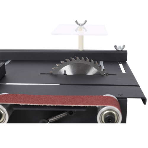 Mini Table Saw,Belt Sander, stainless steel top,4pcs Blades,10pcs Sanding Blet,7 Gear Adjustable 0-90° Angle, Available for Wood/PCB/Acrylic/Plastic,DIY Model Crafts Cutting Tool、、eastwooduniform