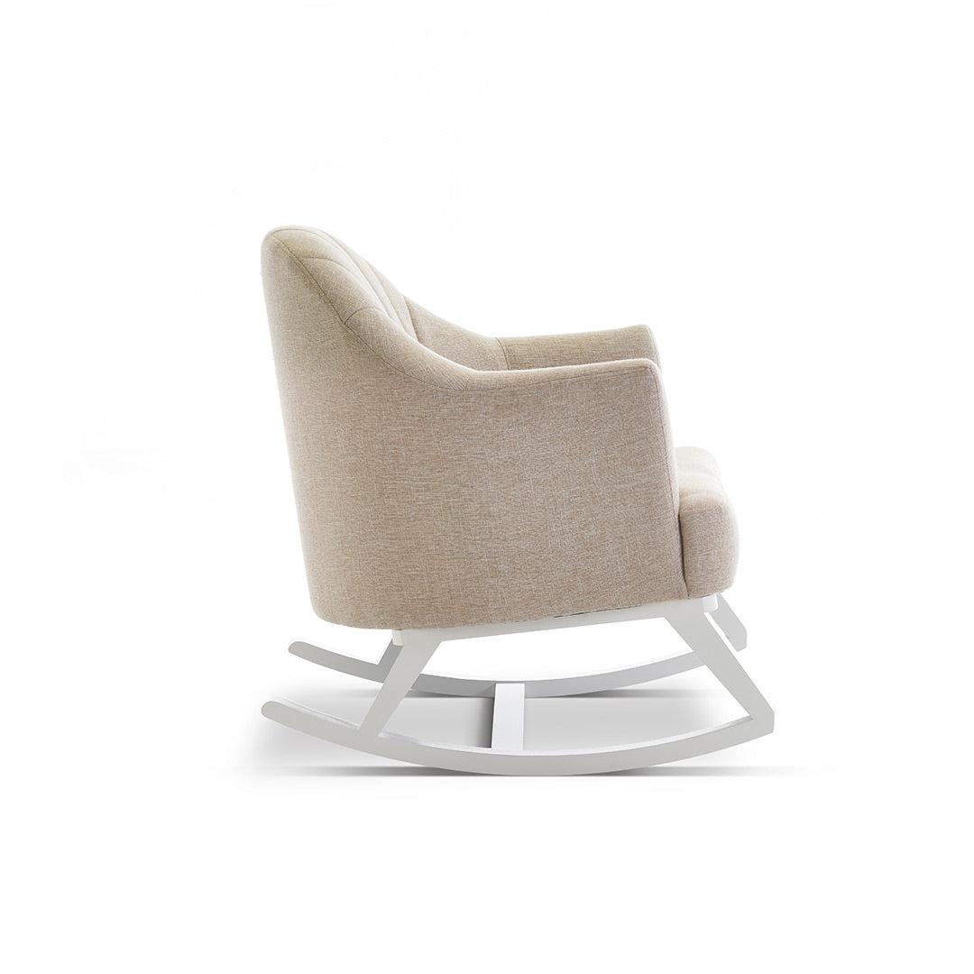  Obaby Round Back Rocking Chair - White + Oatmeal、mySite、merchandisen