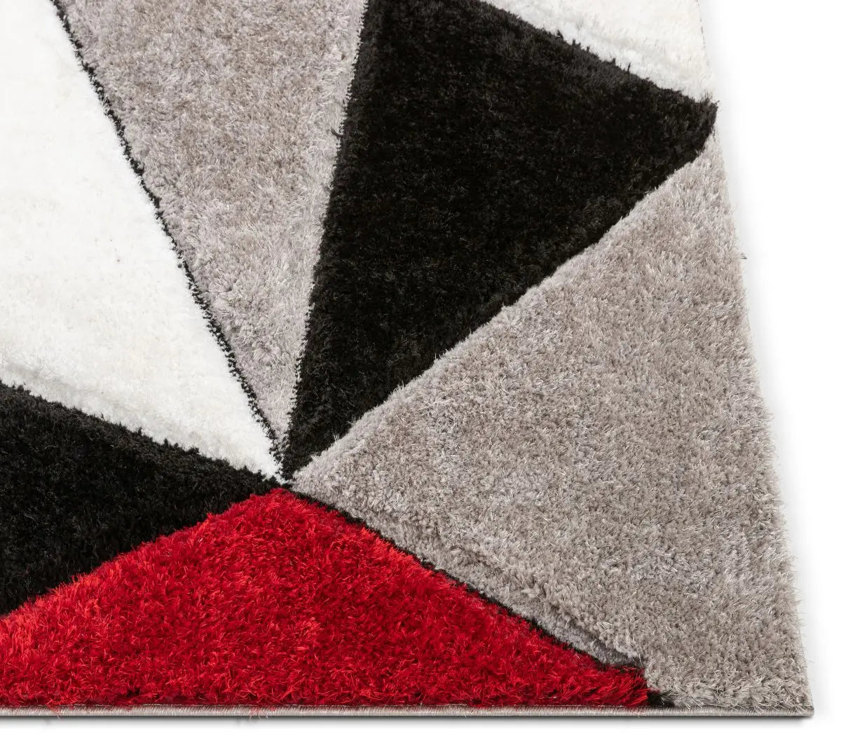 Venice Red Modern Geometric 3D Textured Shag Rug、mySite、gigharbornorthrealestate