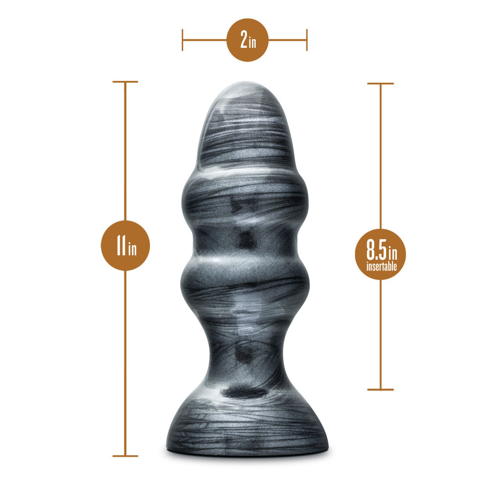 Jet By Blush® | Stealth Carbon Metallic Black 6.5-Inch Anal Plug With Suction Cup Base、mySite、bottomscart