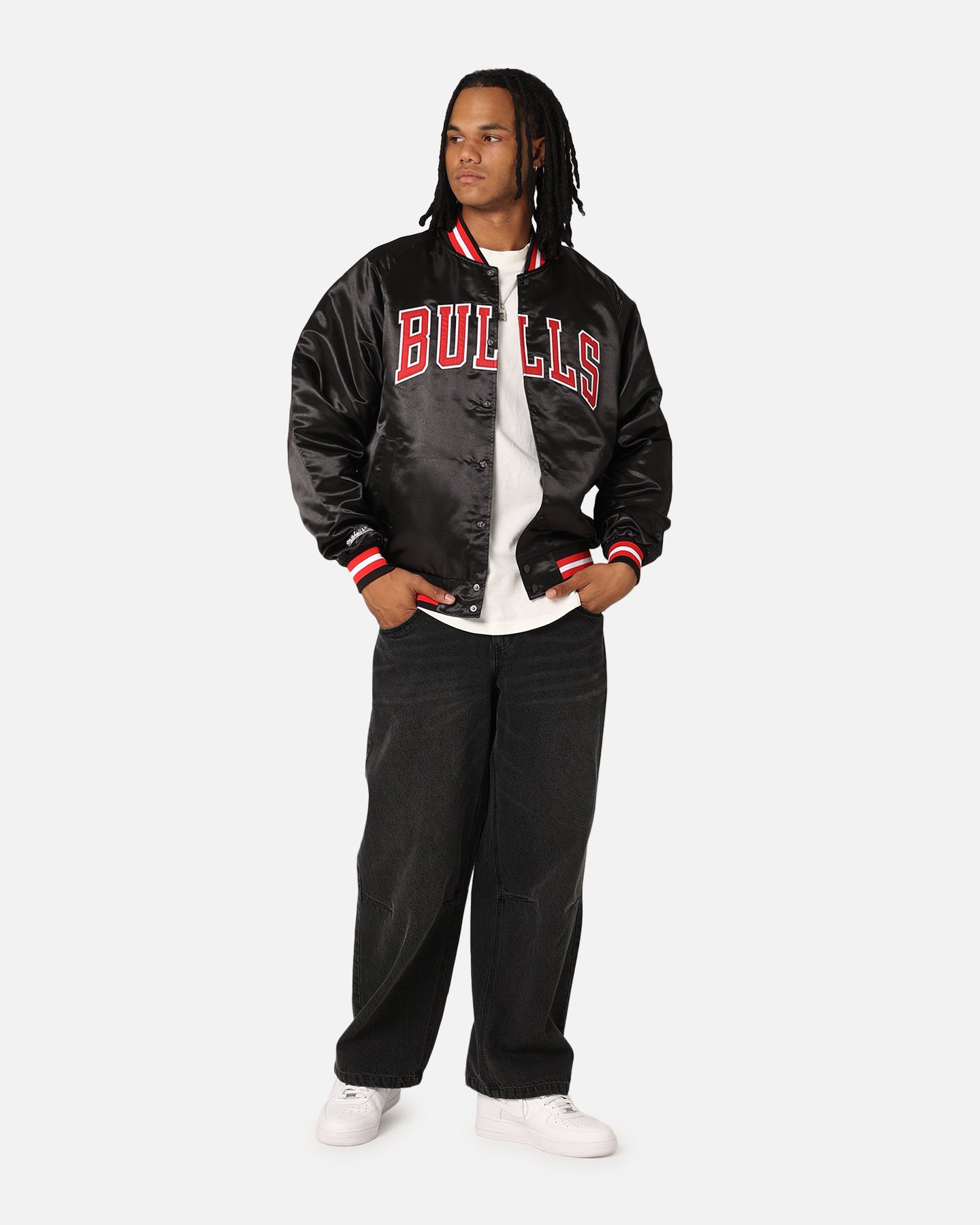 Mitchell & Ness Chicago Bulls Lightweight Satin Jacket Black、mySite、zt4zffjzw