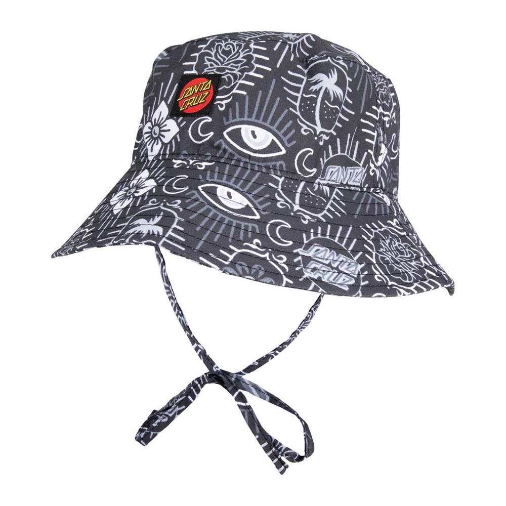  Santa Cruz Womens Classic Tie Bucket Hat - Black Patchwork、mySite、merchandisen
