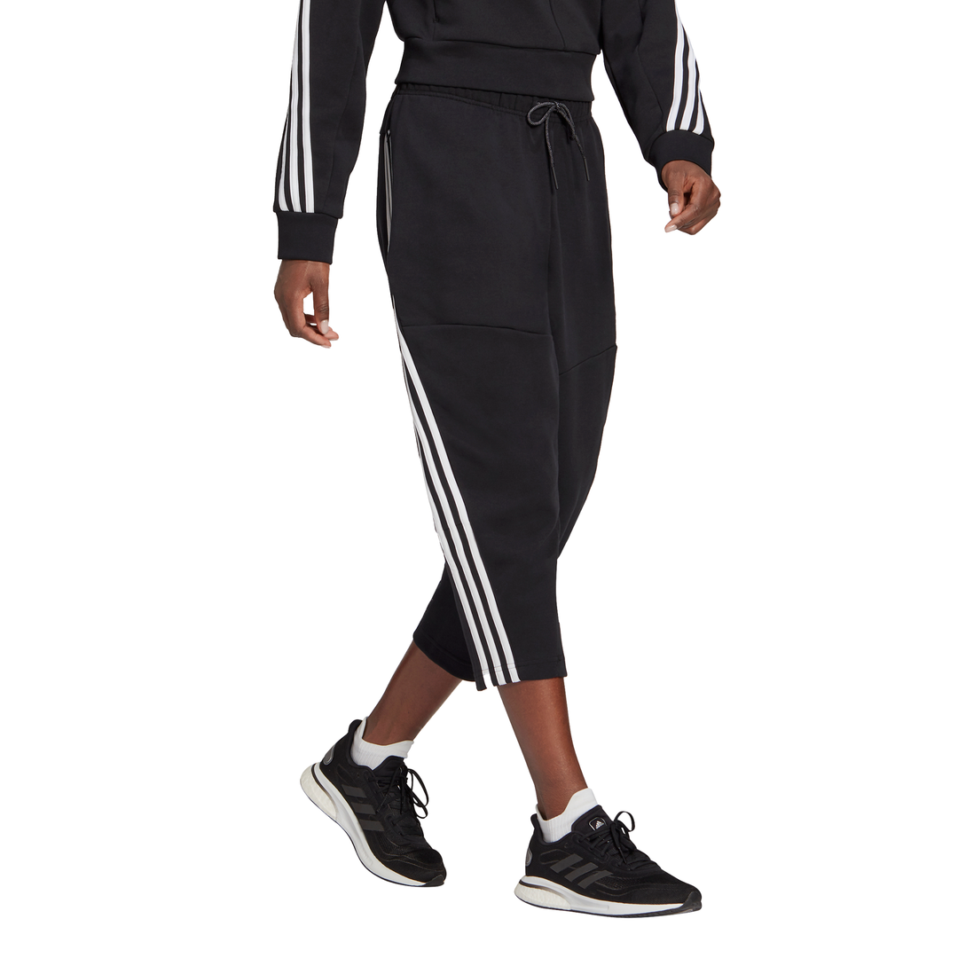 adidas Sportswear Z.N.E Wrapped 3 Stripe 7/8 Pants (Black/White)