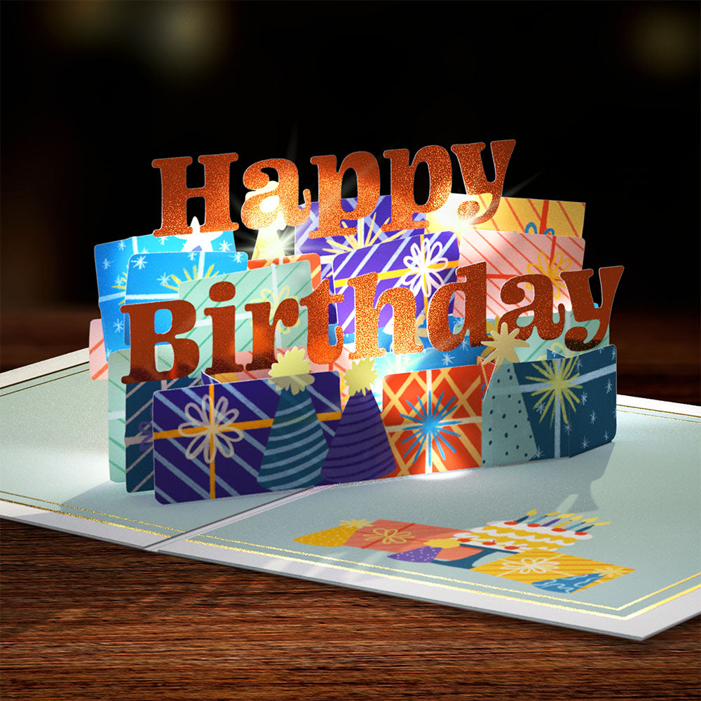 Wishing You a Happy Birthday Music and Lights Pop-Up Card、mySite、solidvoid