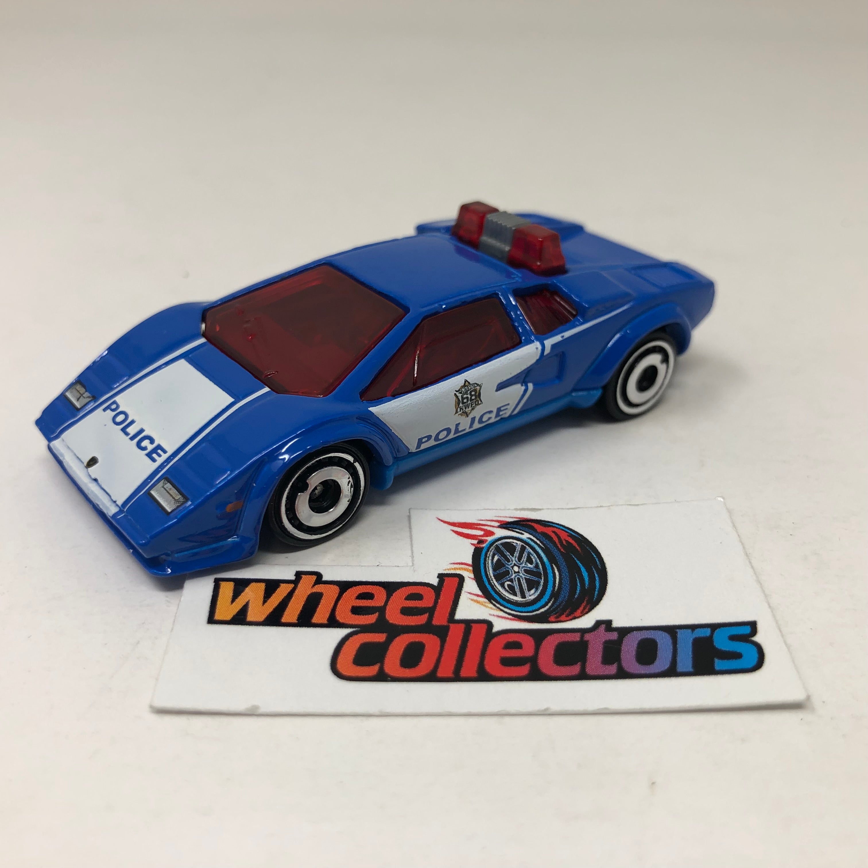 Lamborghini Countach Police Car * Blue * Hot Wheels Loose 1:64 Scale、mySite、hgirdovlk