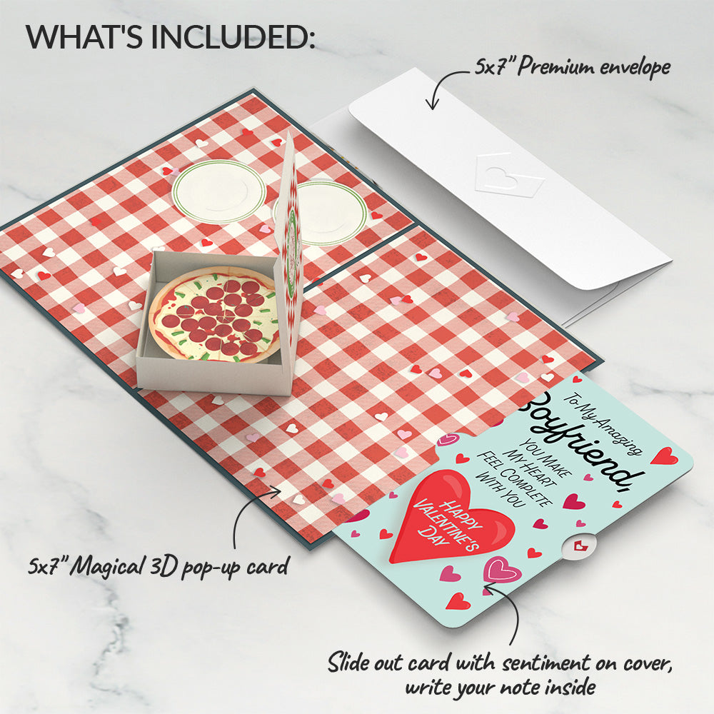 Pizza Love Valentine Pop-Up Card and Sentiment Set for Boyfriend、mySite、solidvoid