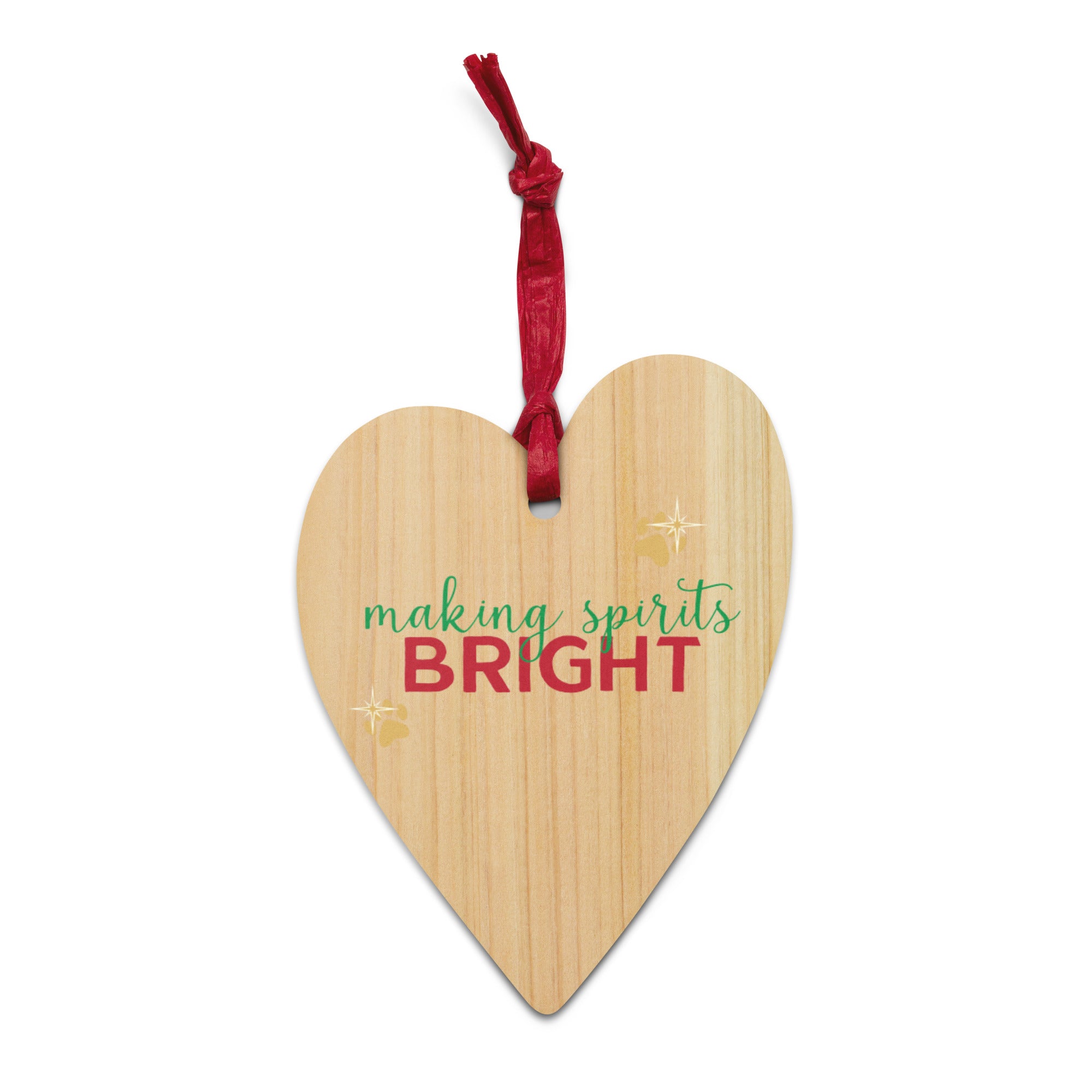 Making Spirits Bright Wooden Ornament、mySite、camillekostekn