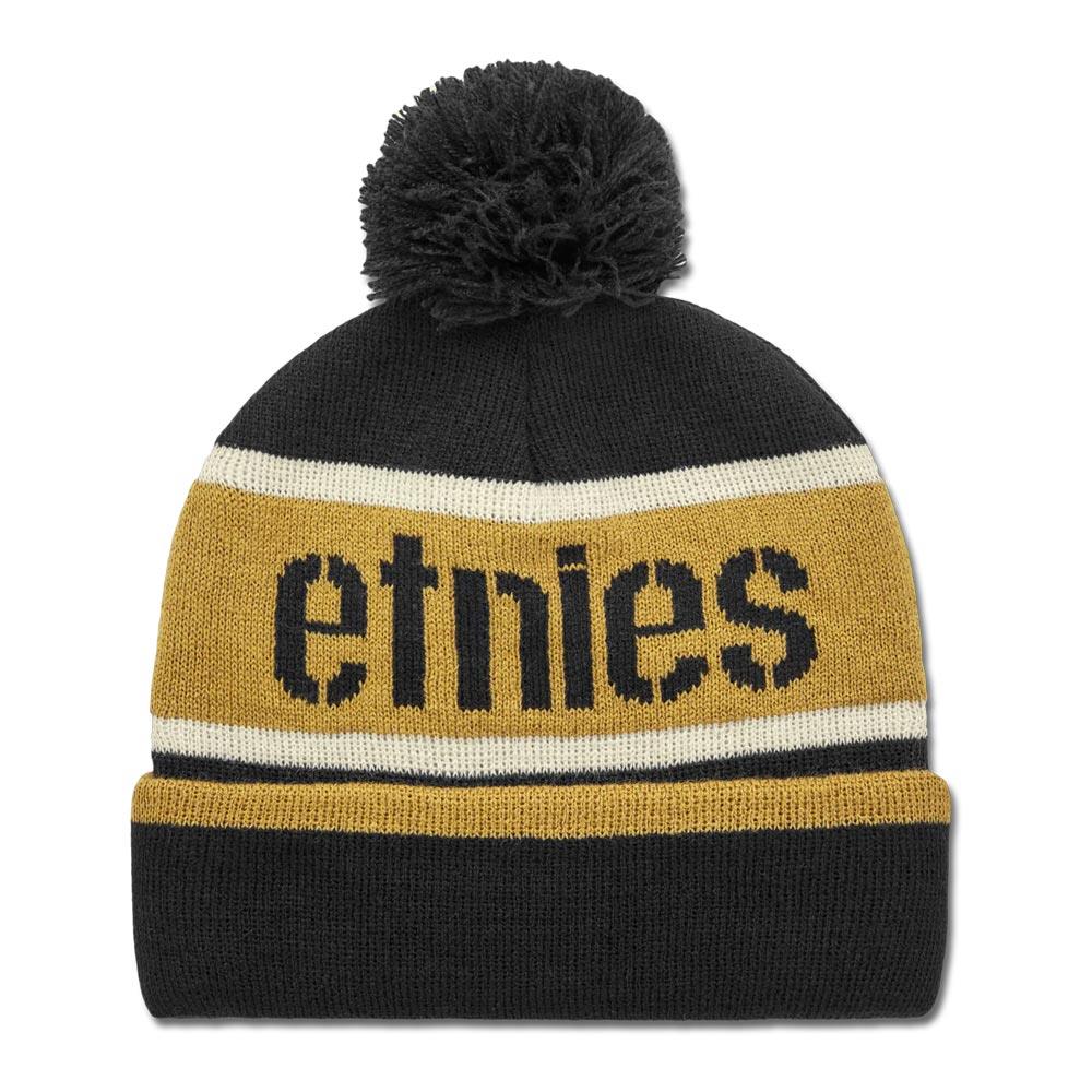  Etnies Stencil Pom Beanie - Black/Gold、mySite、merchandisen
