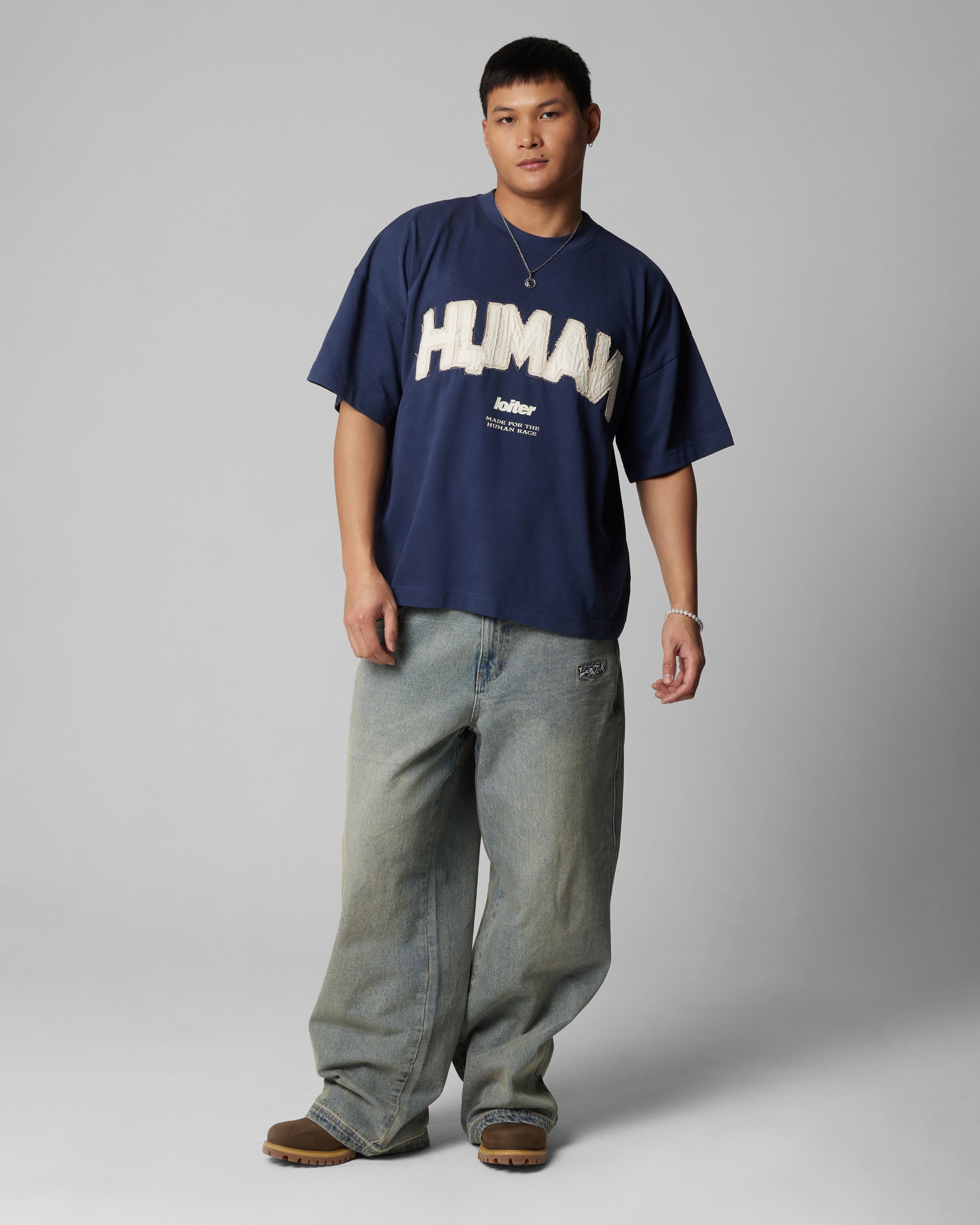 Loiter Human Box T-Shirt Blue、mySite、zt4zffjzw