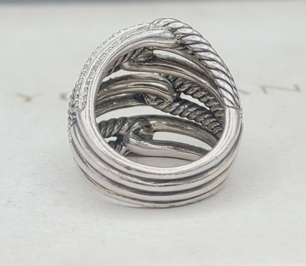 David Yurman Labyrinth Quadruple-Loop Ring 鈥?Diamonds、mySite、hinf8tx79