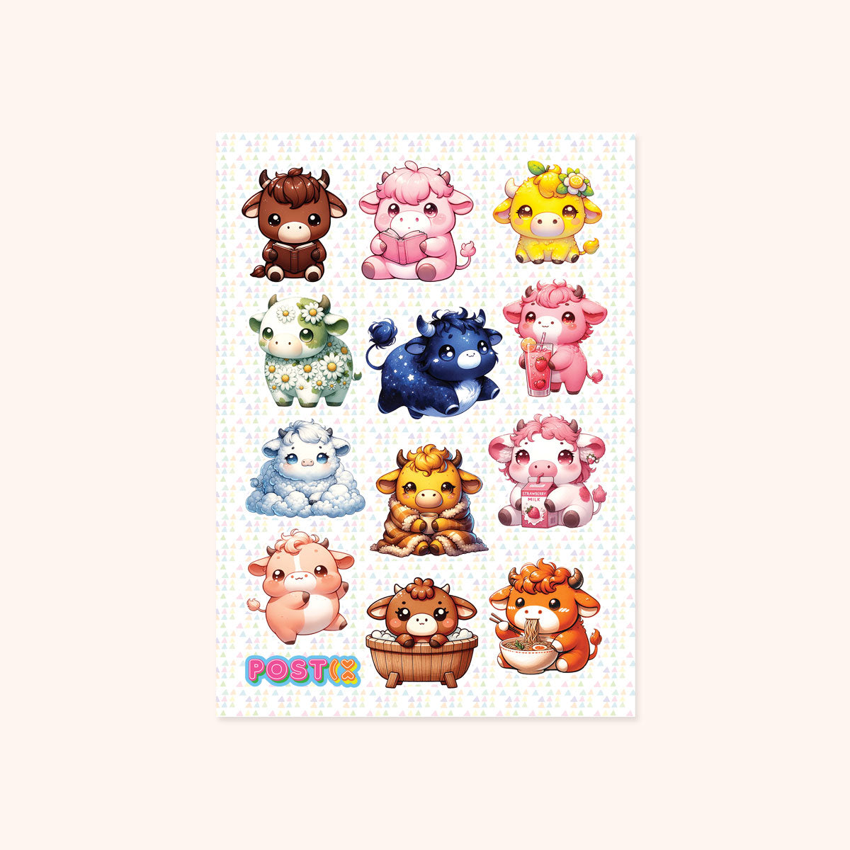  Cow Mooments A6 Sticker Sheet、mySite、ghnorth