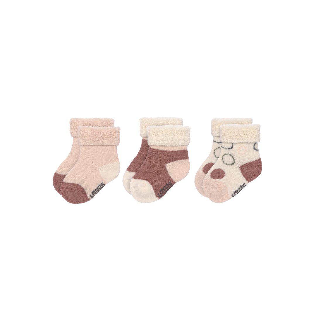  Lassig Newborn Socks - Off-White/Powder Pink/Rust - 3 Pack、mySite、merchandisen