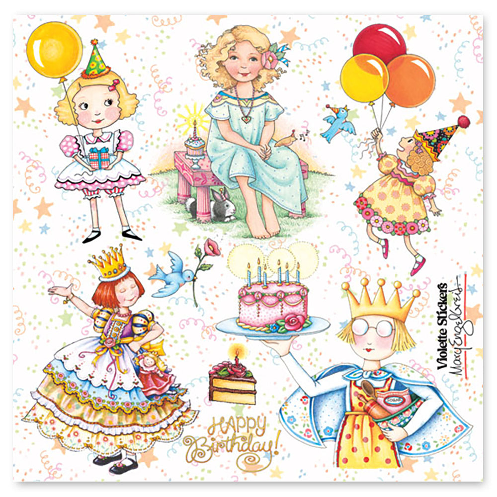  Mary Engelbreit's Birthday Girls Stickers、mySite、ghnorth