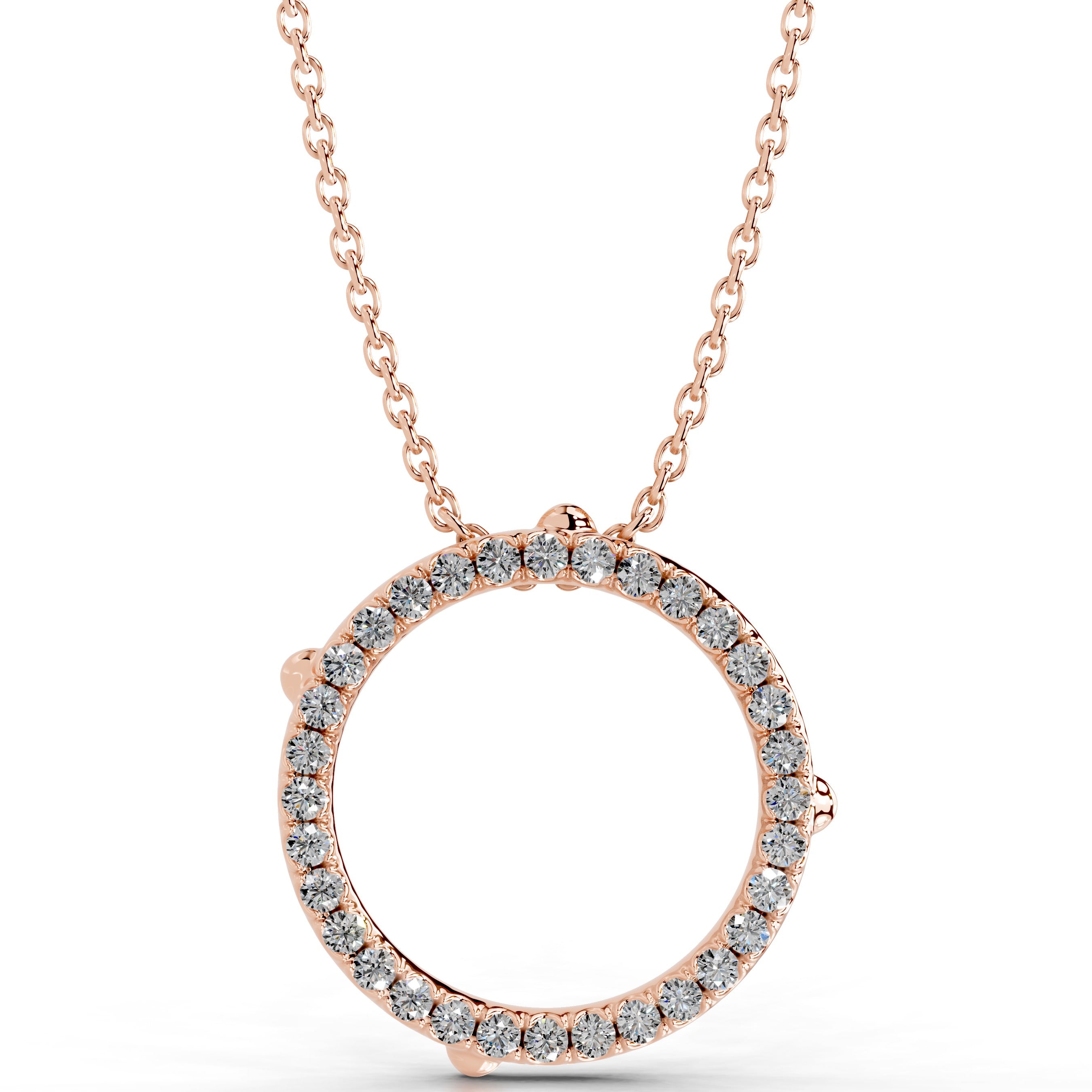Eternal Love Lab Grown Diamond Necklace - 14K Rose Gold、mySite、hinf8tx79
