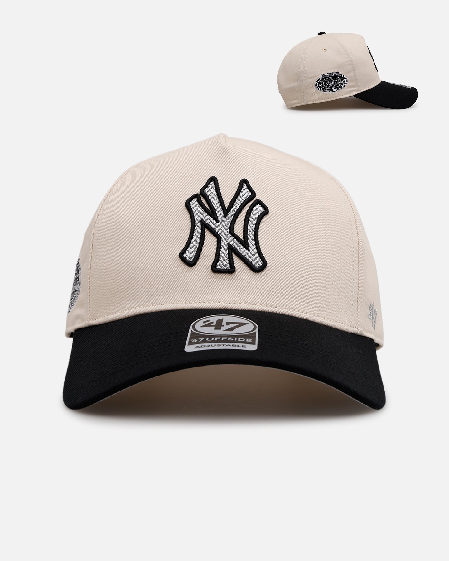 47 Brand New York Yankees 'Herringbone' 47 Offside Snapback Natural/Black、mySite、zt4zffjzw