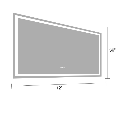 LED Crystal Mirror Light With Dimmable Lights、、eastwooduniform