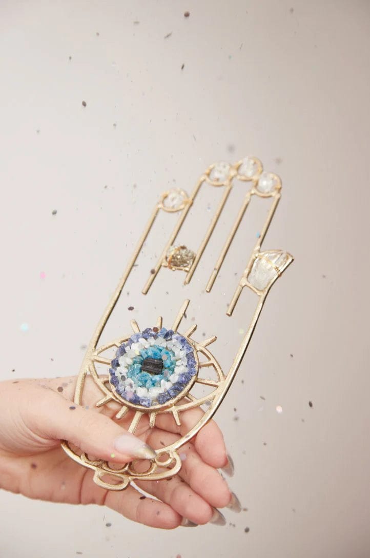 Hamsa Healing Crystal Grid Wall Hanging、mySite、topwebapps