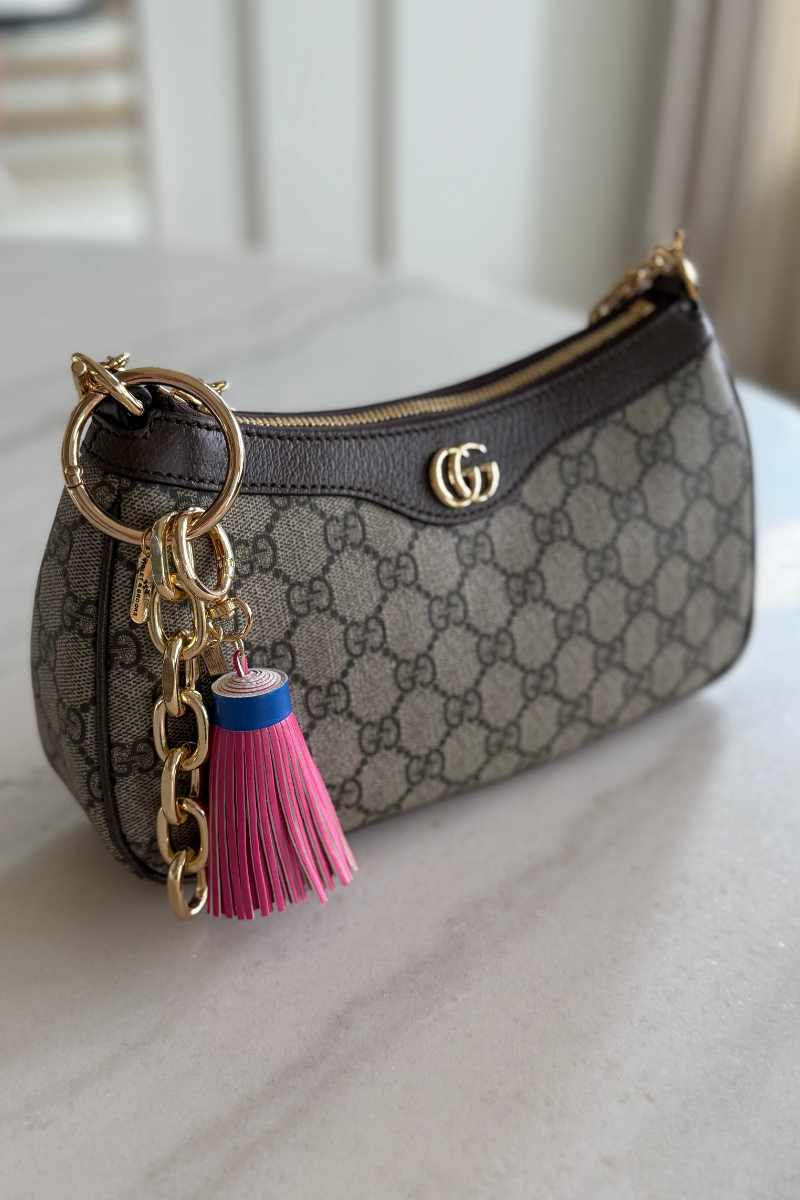 Two Tone Leather Tassel - Hot Pink、mySite、hinf8tx79