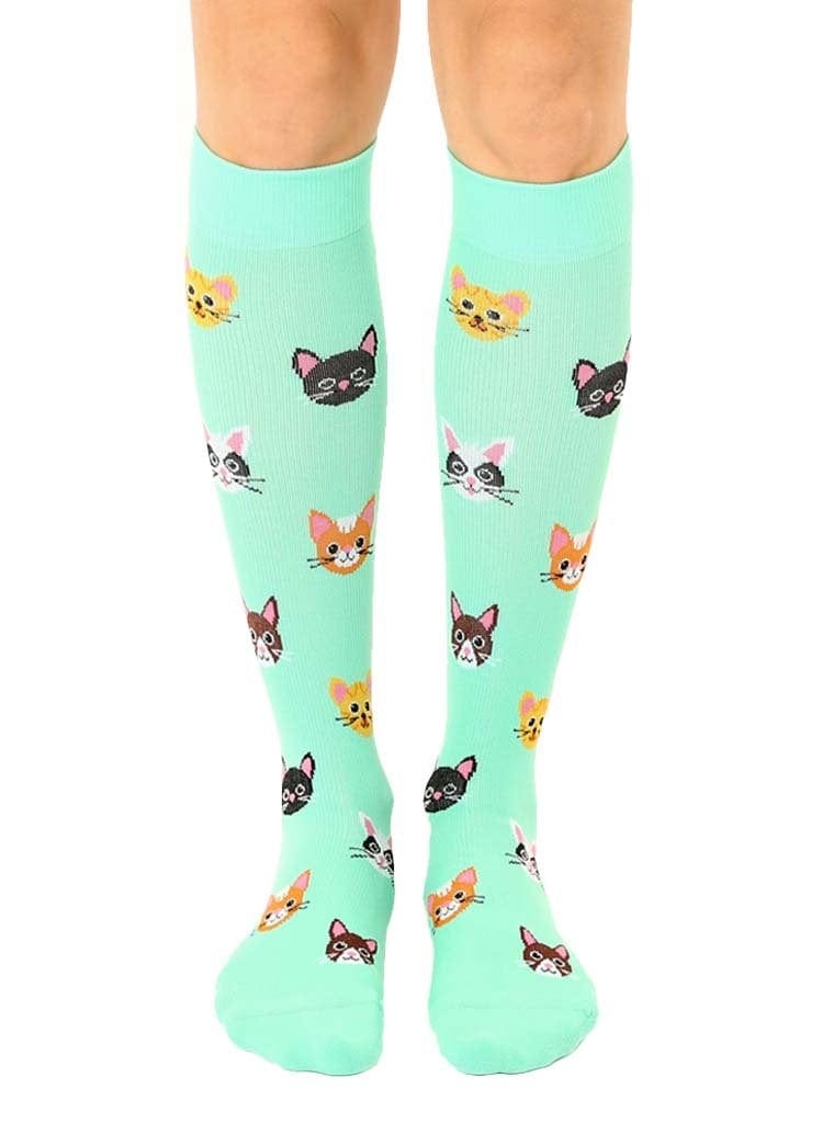 Cat Knee High Compression Socks! Feel Good & Look Cute Too! *、mySite、g9winljtr