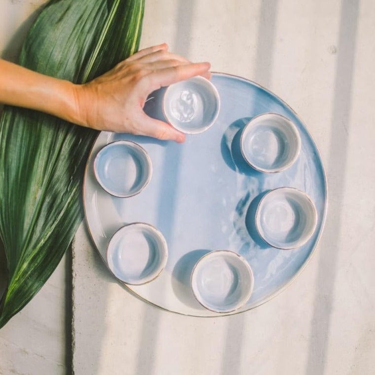 Blue and White Porcelain Seder Plate by SIND Studio、mySite、topwebapps