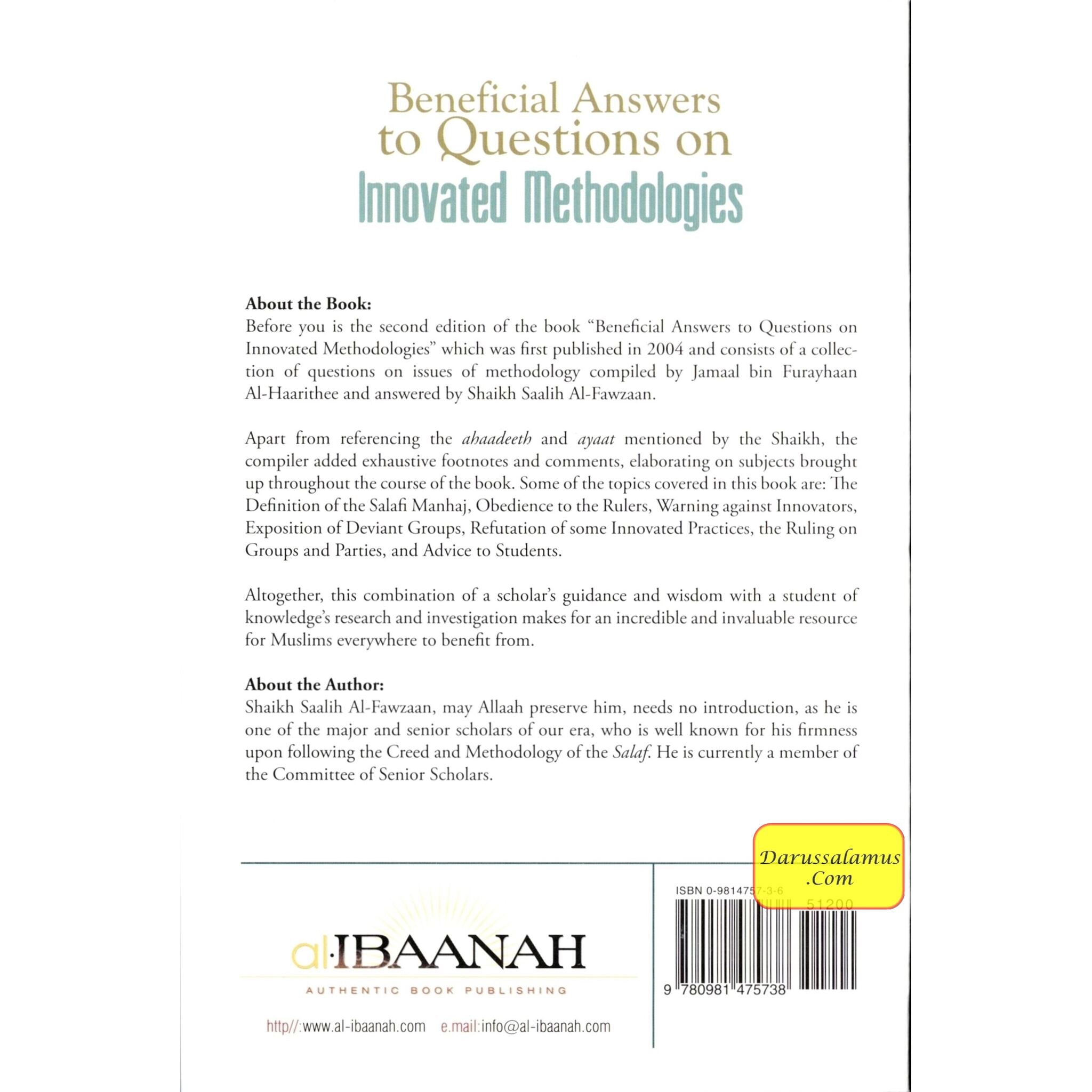 Beneficial Answers to Questions on Innovated Methodologies By Shailkh Saalih bin Fawzaan Al-Fawzaan、mySite、topwebapps