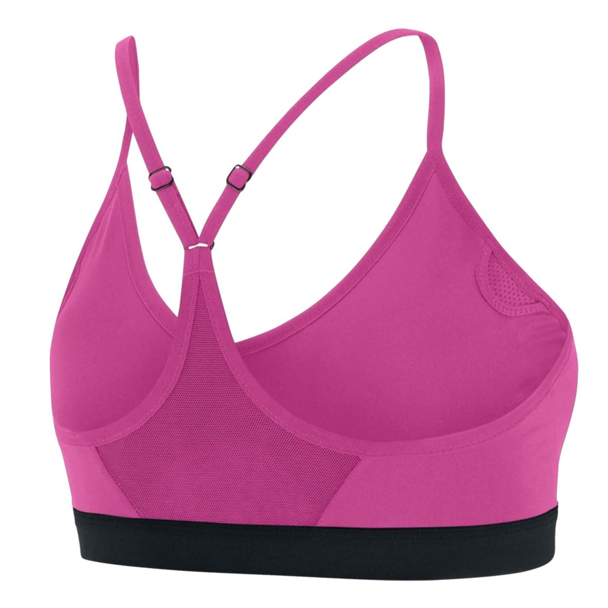Nike Women's Indy Dri-FIT V-Neck Sports Bra Pink/Black、mySite、bottomscart