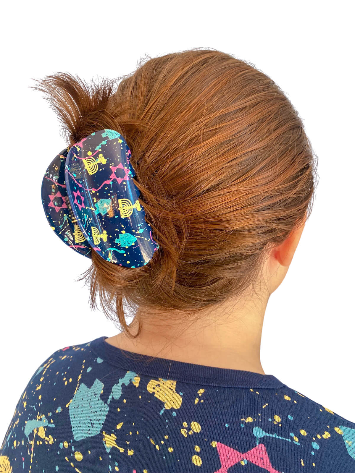 Hanukkah Splatter Paint Hair Claw、mySite、topwebapps