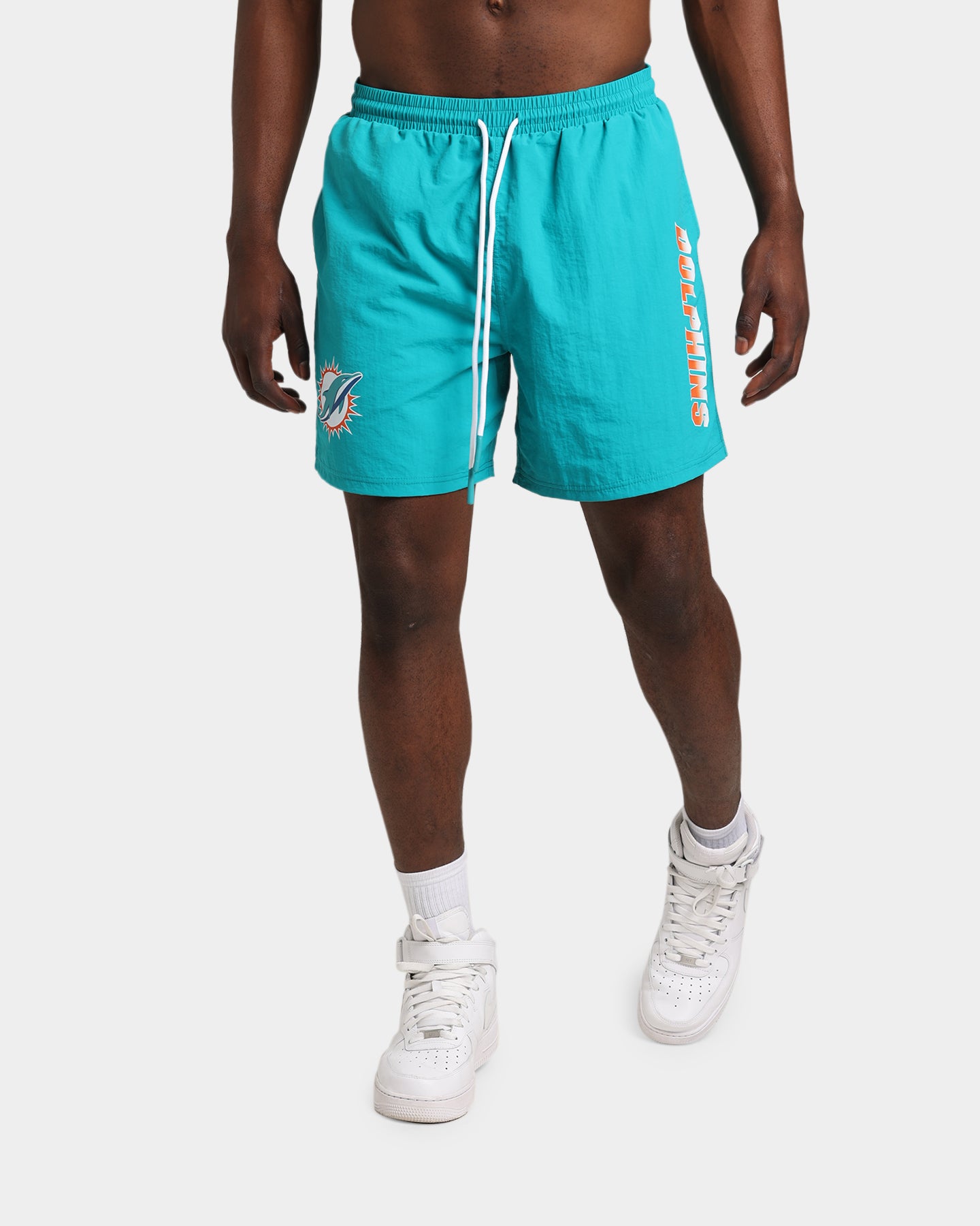 Majestic Athletic Miami Dolphins Chrome Font Beach Shorts Teal、mySite、zt4zffjzw