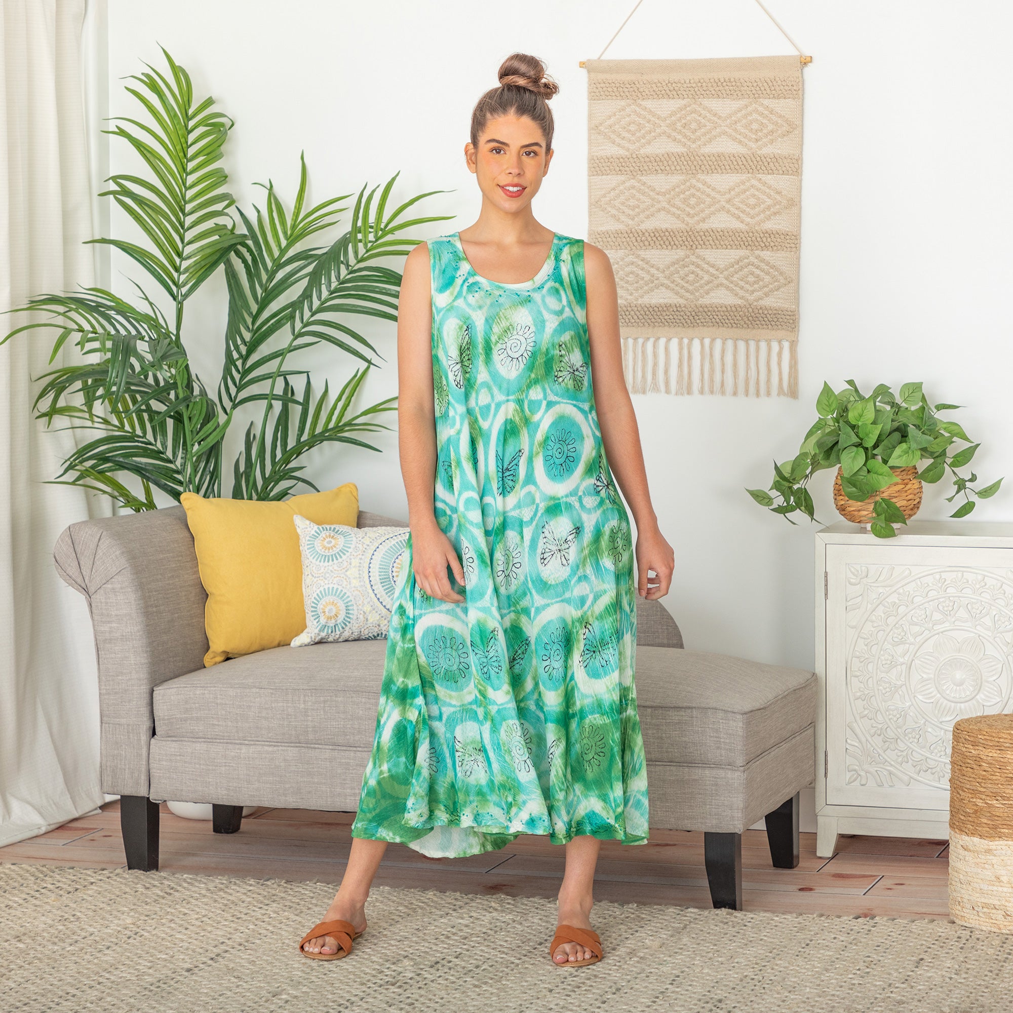 Circles & Butterflies Sleeveless Long Dress、mySite、camillekostekn