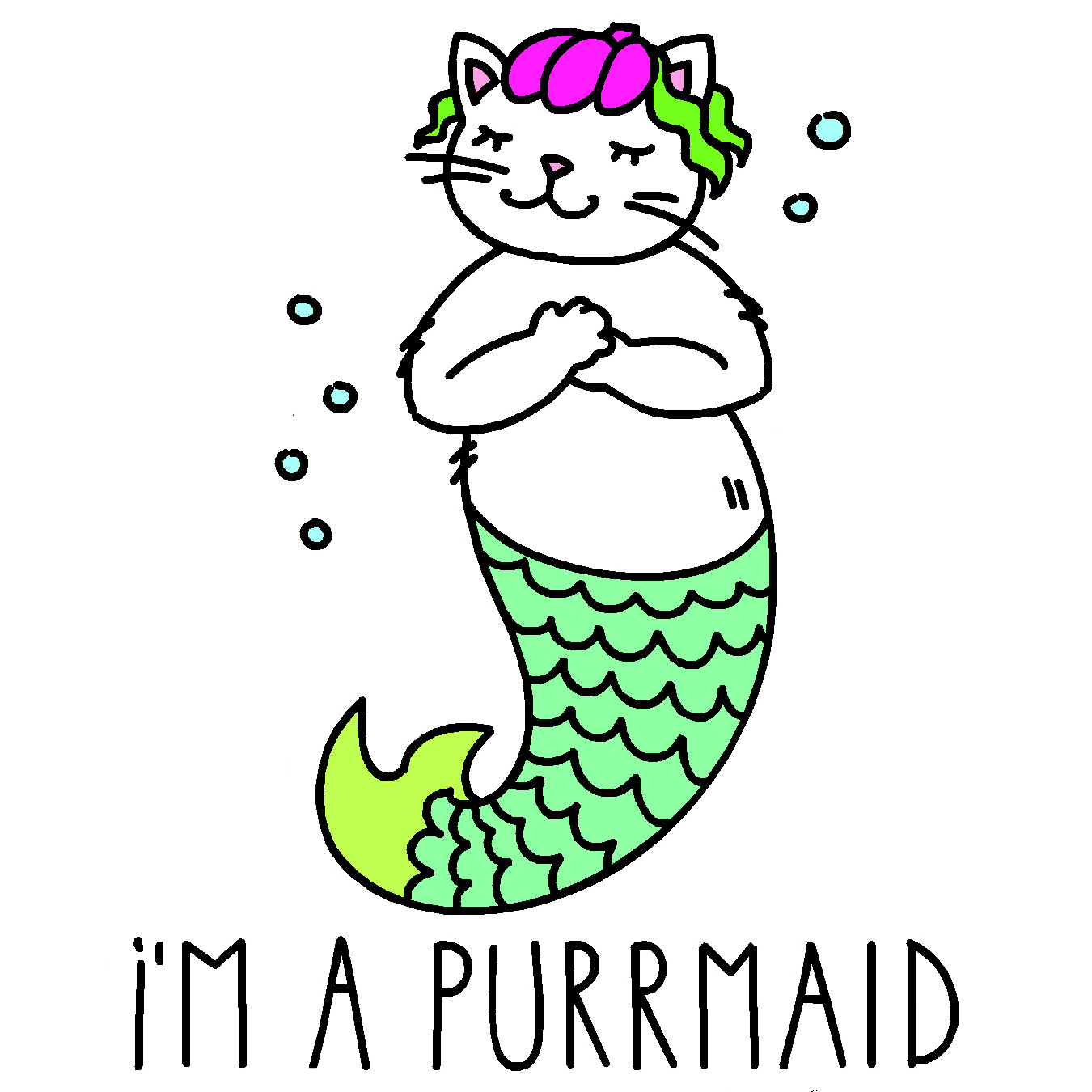  Purrmaid Vinyl Sticker Decal、mySite、ghnorth