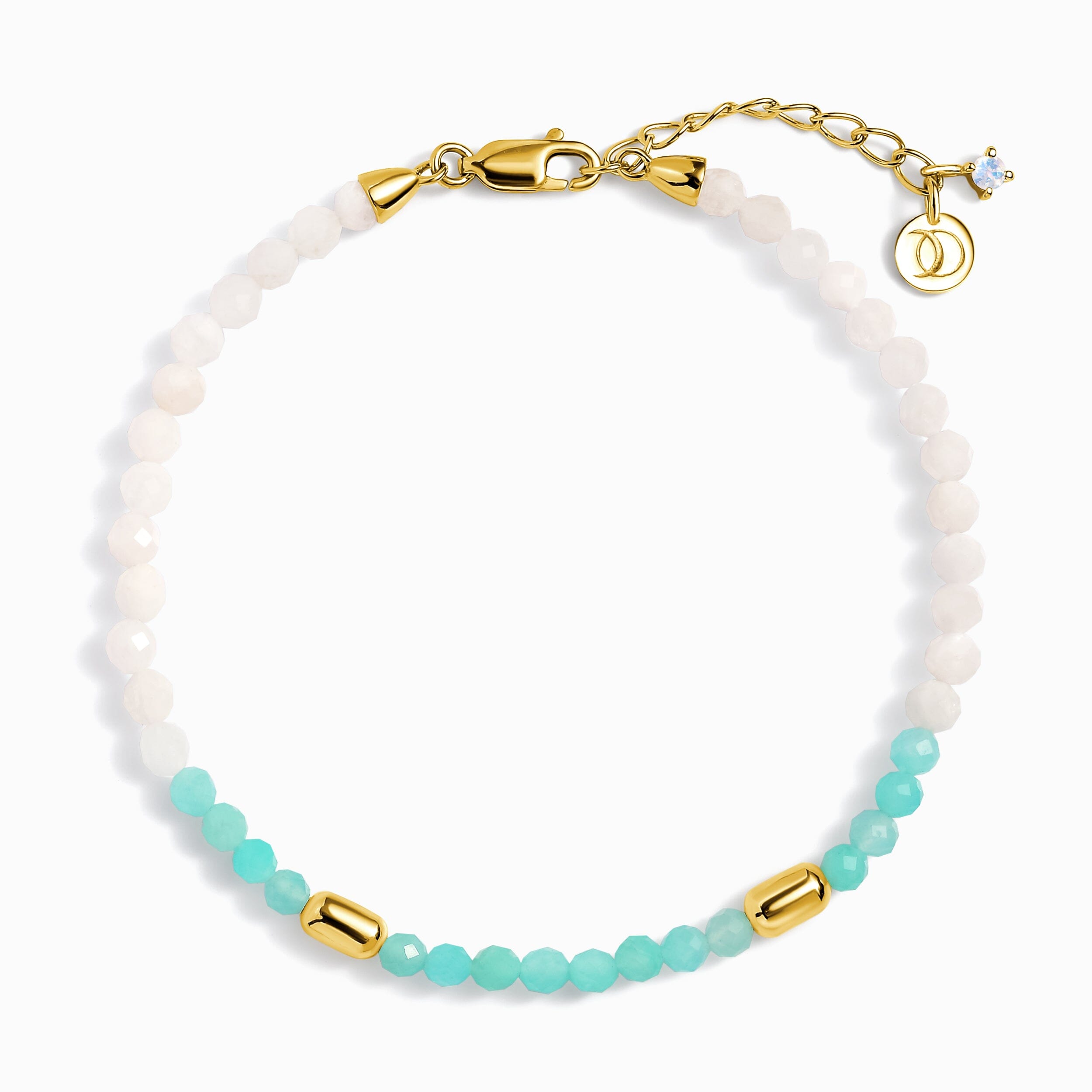 Amazonite White Moonstone Beads Bracelet - Untamed、mySite、hinf8tx79