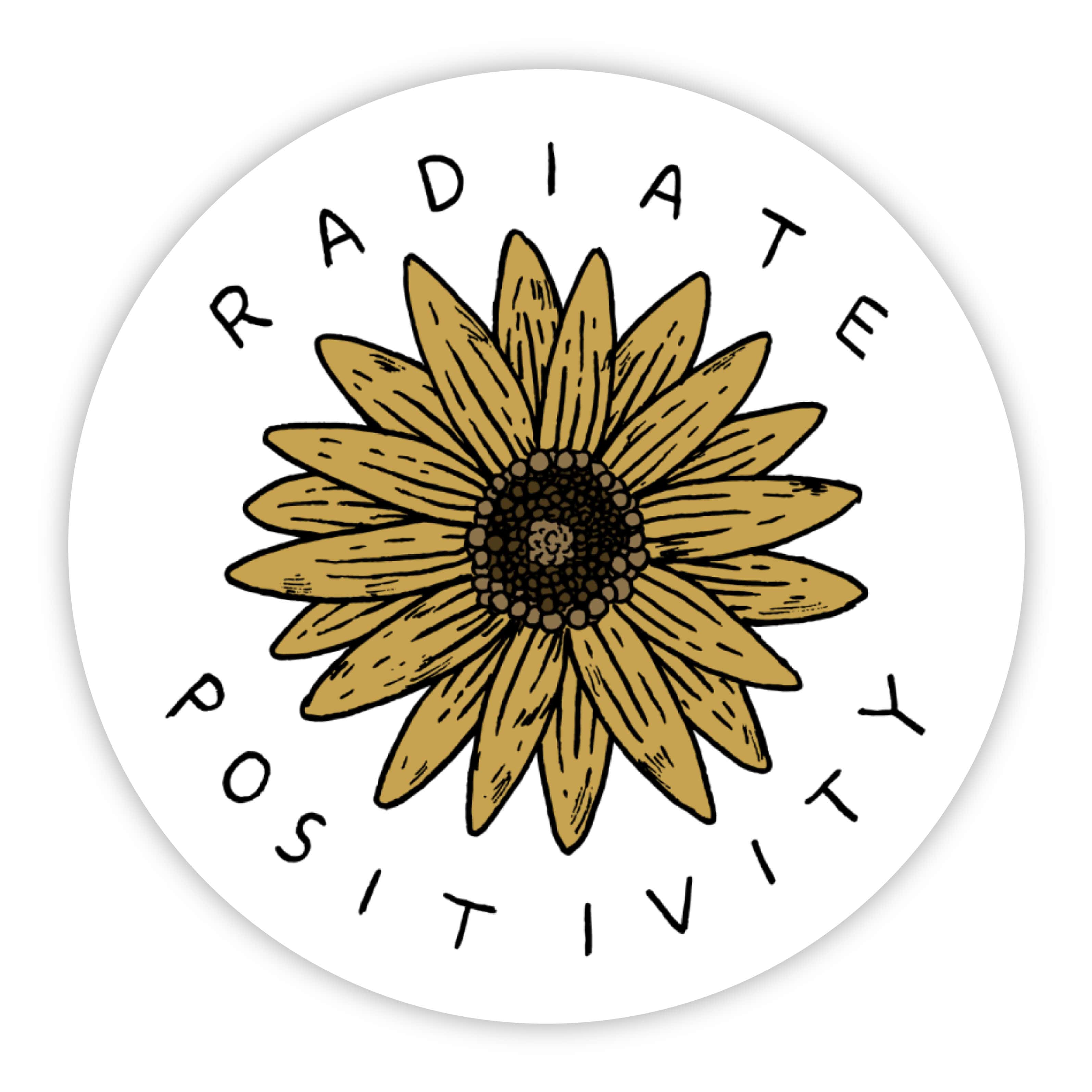  Radiate Positivity Sticker - Large Size 5 x 5、mySite、ghnorth