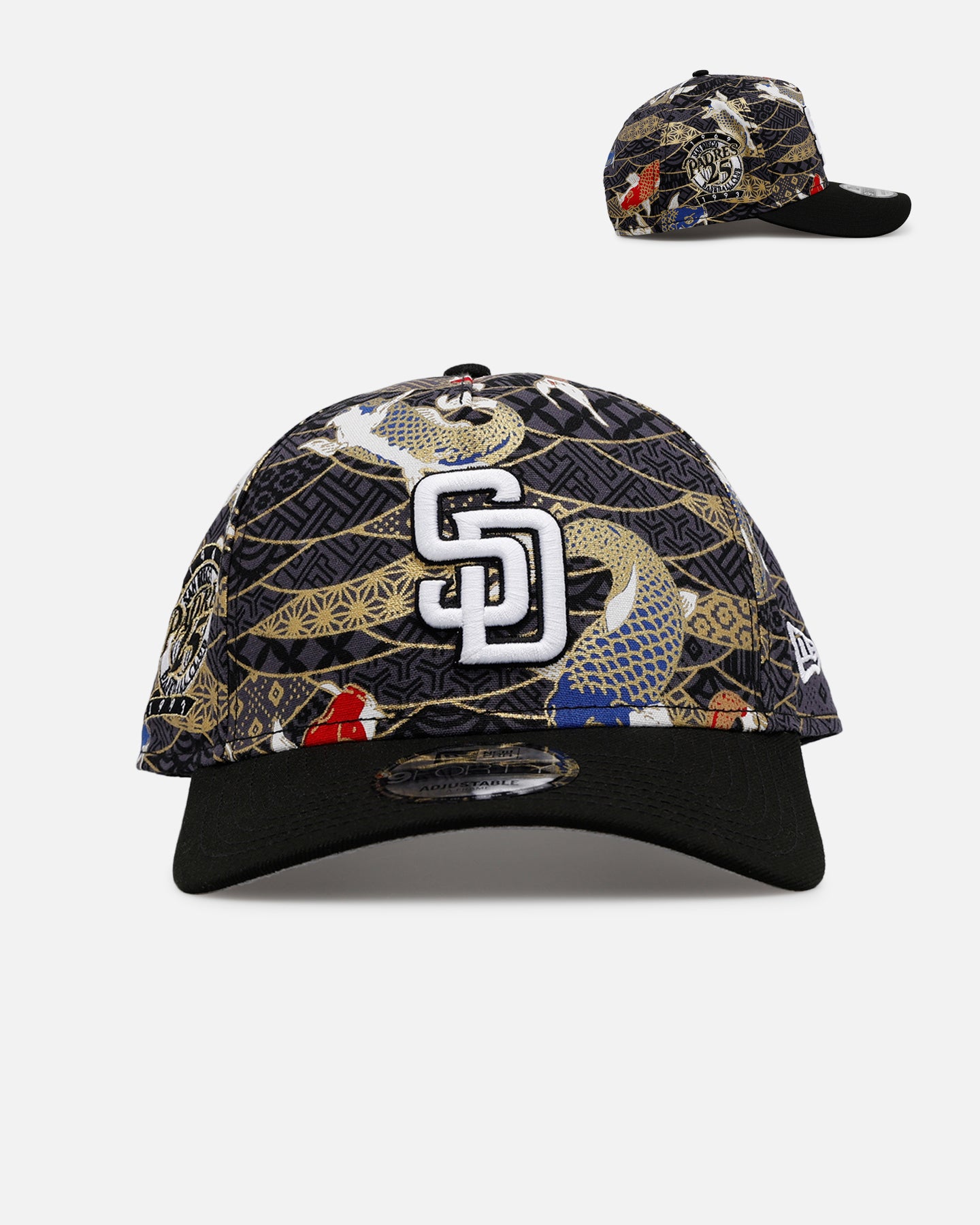 New Era San Diego Padres 'Koi' 9FORTY A-Frame Snapback Black/Multi-Colored、mySite、zt4zffjzw