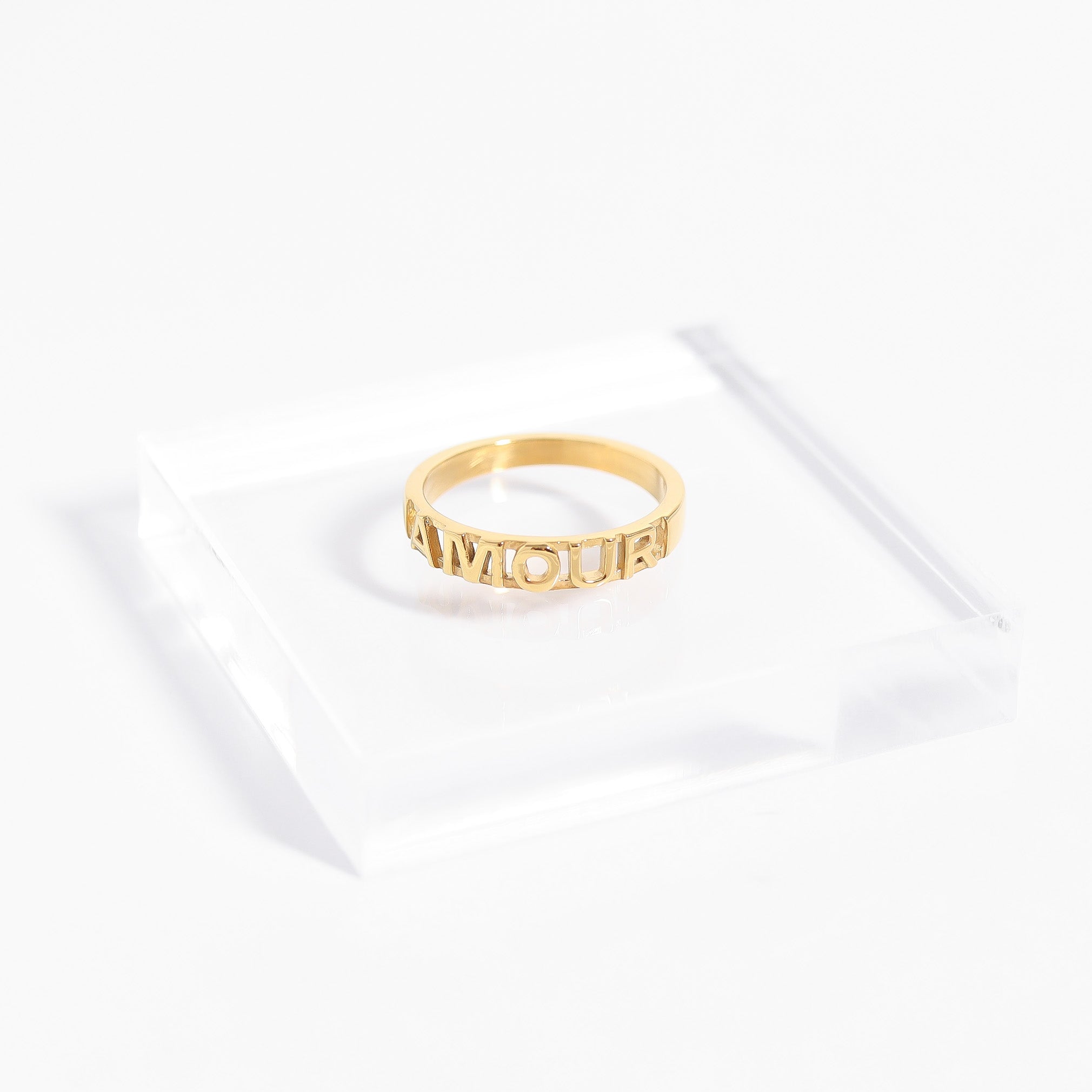 18K Gold PVD Stainless Steel Amour Stacking Ring / KSS0009、mySite、dreamappss