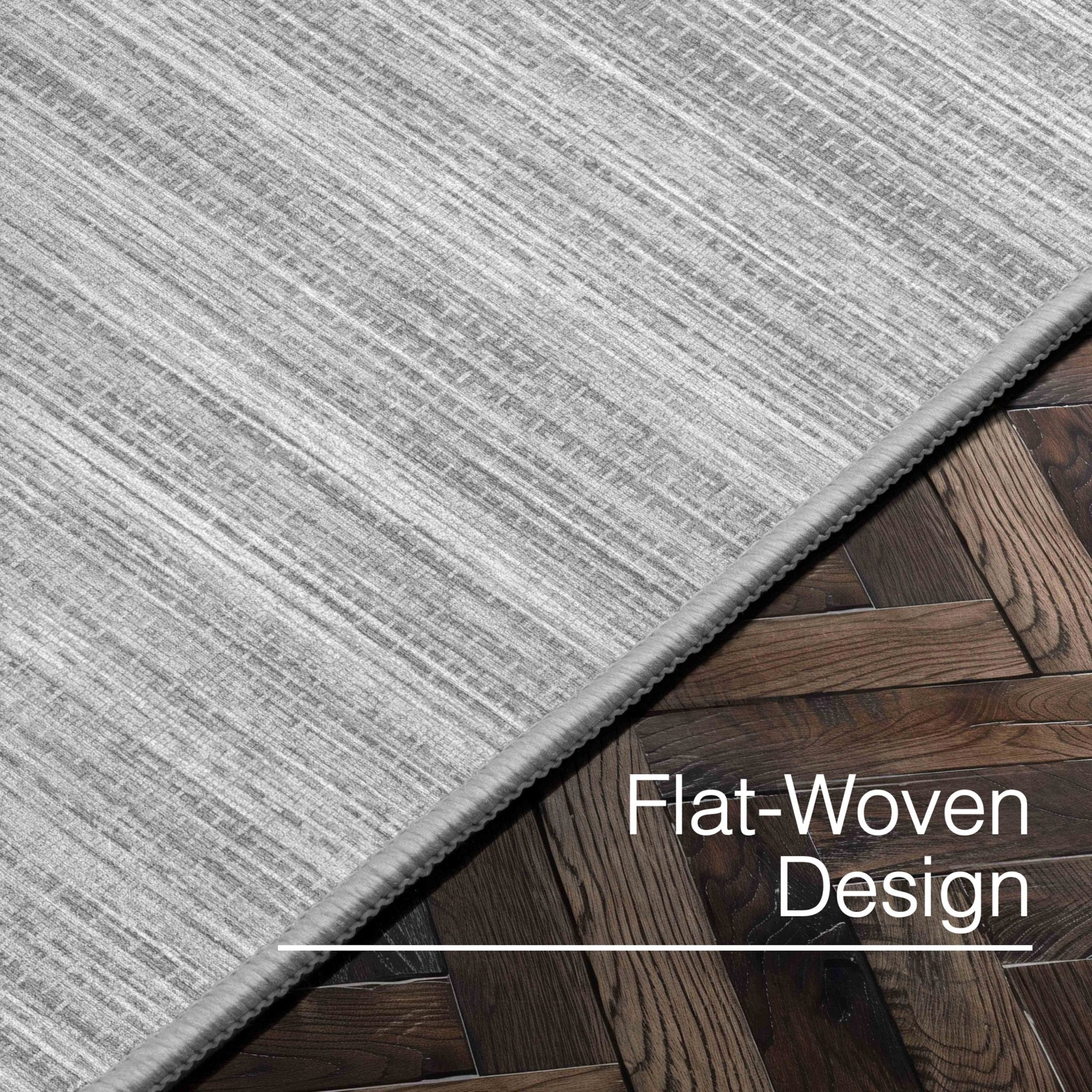Edwin Custom Rug - Monochrome Striation , Flat Pile, Easy Clean, Customizable for Your Space、mySite、gigharbornorthrealestate