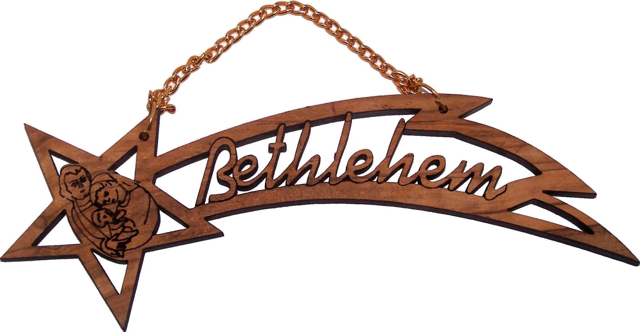  Holy Land Market Wall hanging olive wood Christmas ornament. Bethlehem Star made Saw hand comes Certificate. Large (6.25 inches long) Comes Lord's Prayer gift card、mySite、elrpsem3k