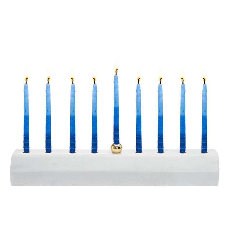 Faceted Marble Menorah With Brass Candleholder、mySite、topwebapps