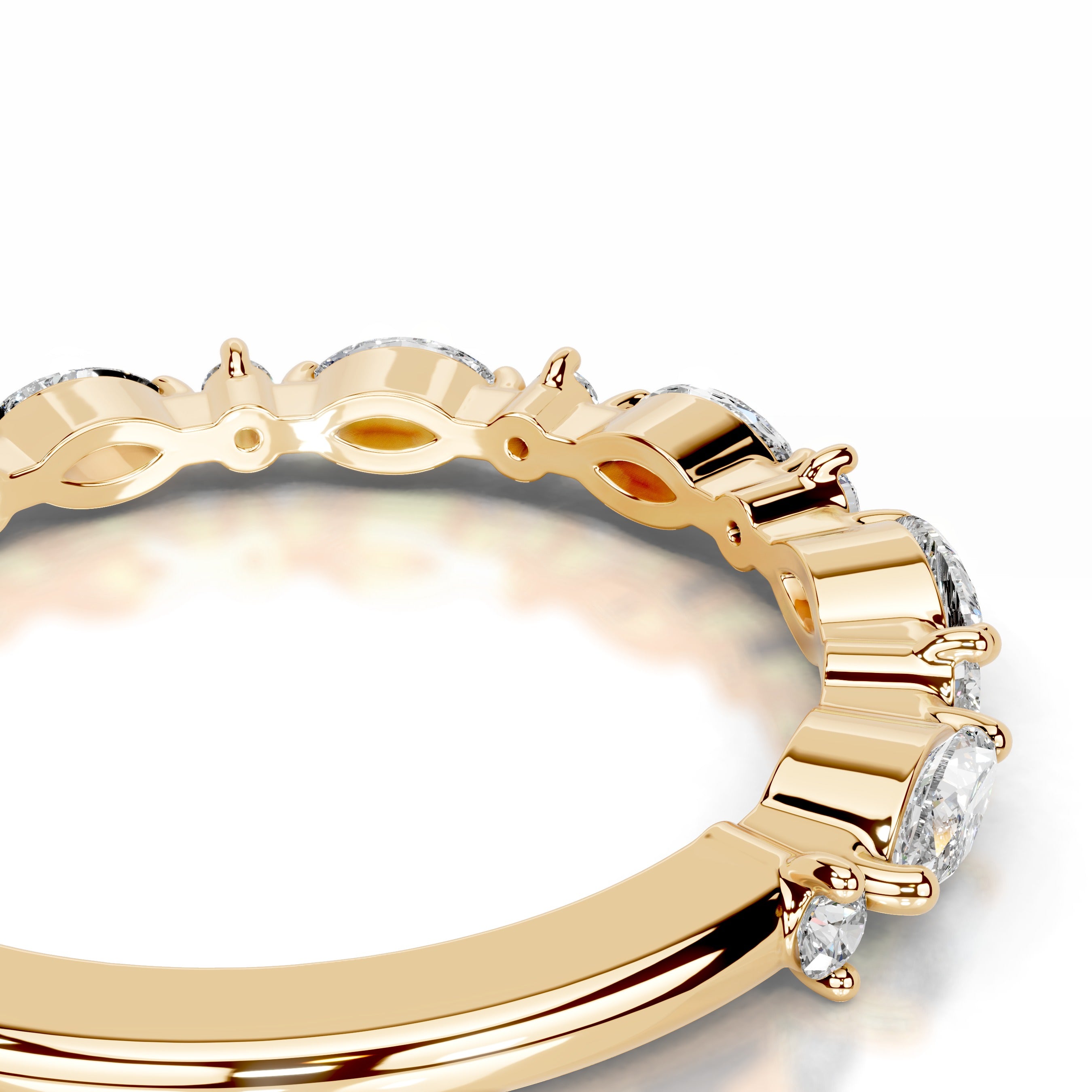 Vienna Lab Grown Diamond Wedding band - 18K Yellow Gold、mySite、hinf8tx79