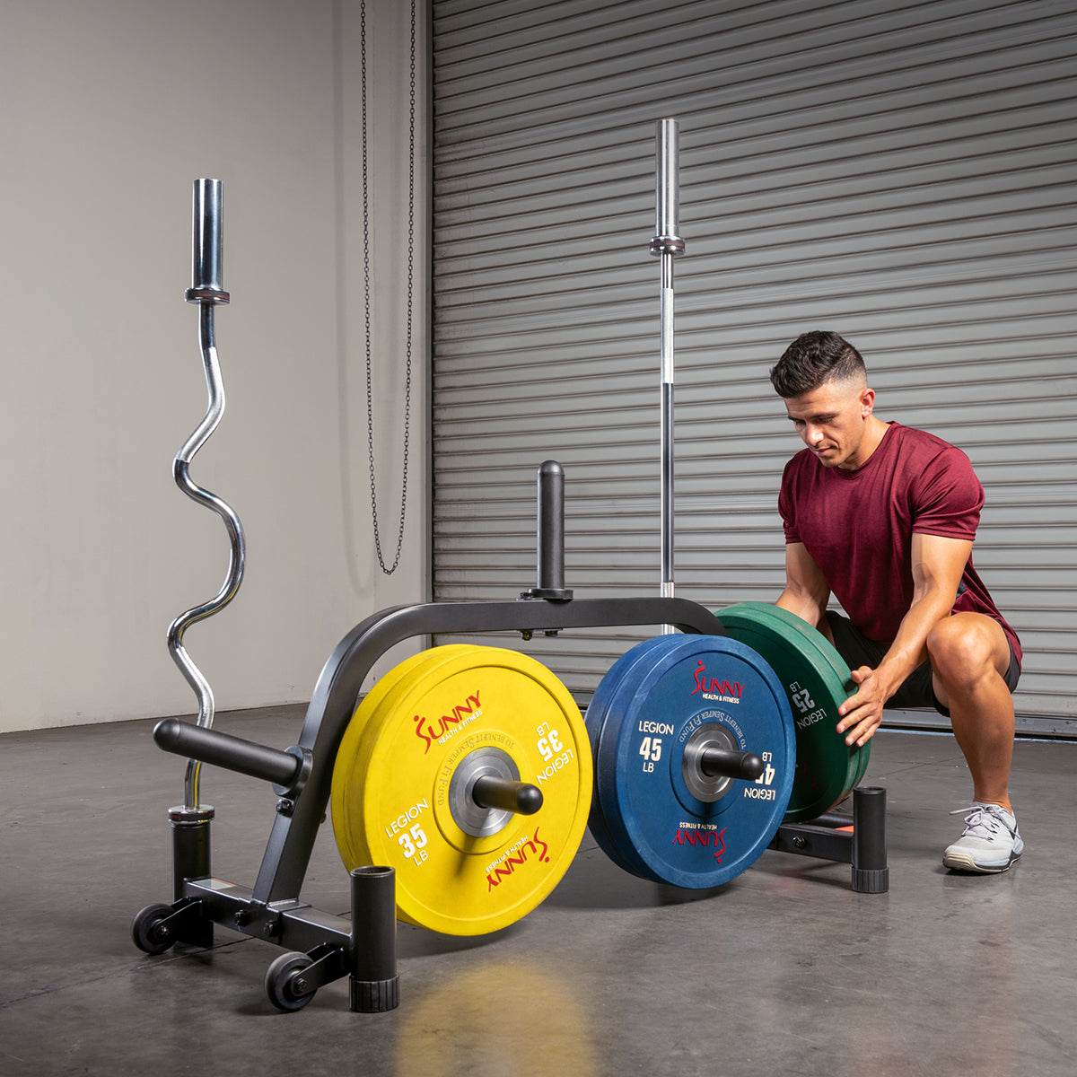  Sunny Strength™ Premium Portable Weight Plates & Barbell Storage Rack、mySite、ghnorth