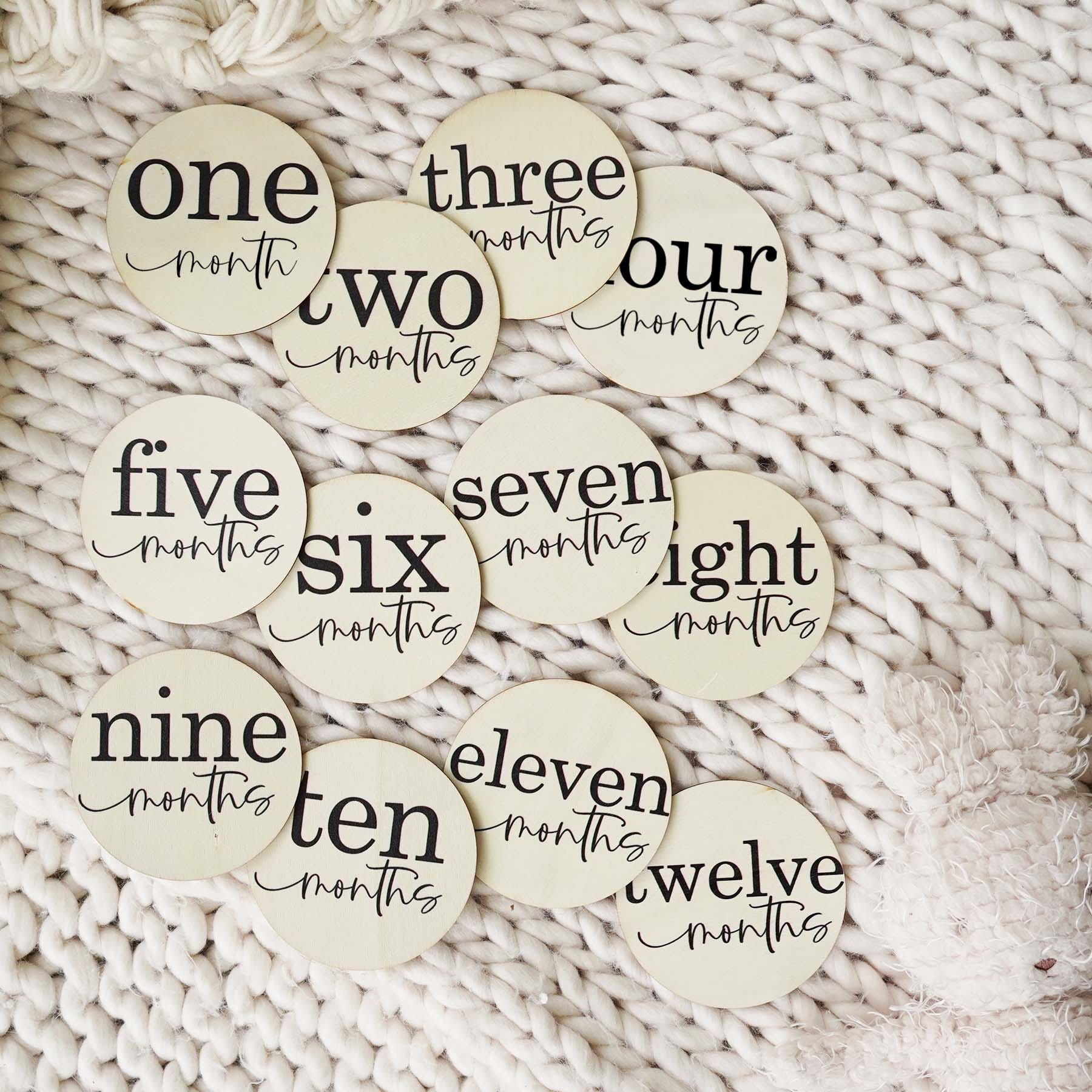  Monthly Milestone Wood Announcement | Modern、mySite、layawaytickets