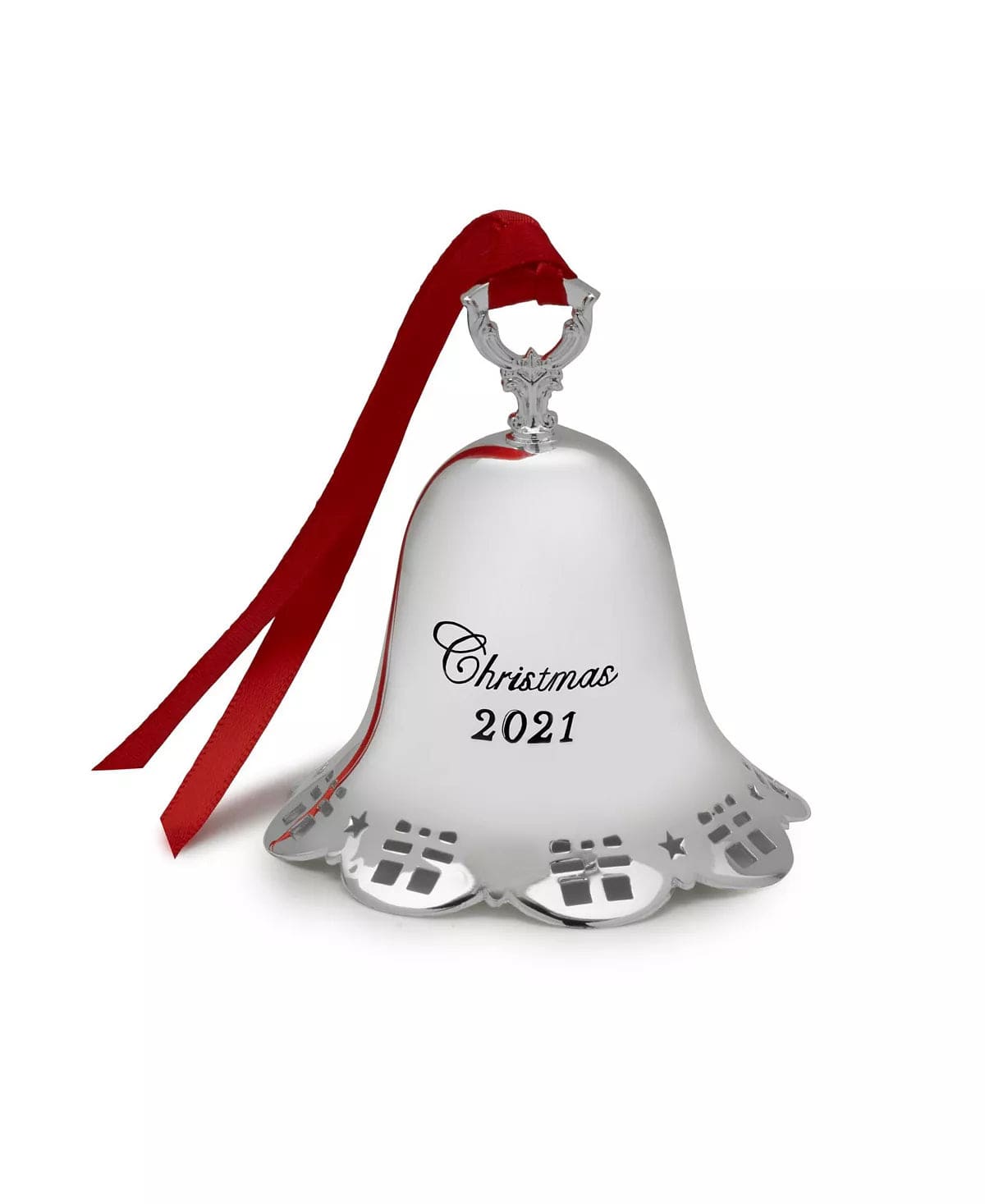2021 Silver-Plated 42nd Edition Pierced Bell Ornament Sterling Silver Christmas Decor、mySite、g9winljtr